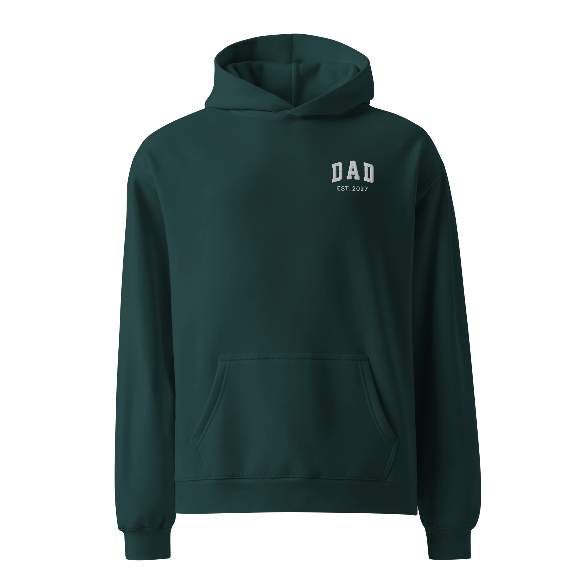CUSTOM YEAR Dad Father Embroidered Premium Oversized Hoodie - Image 3