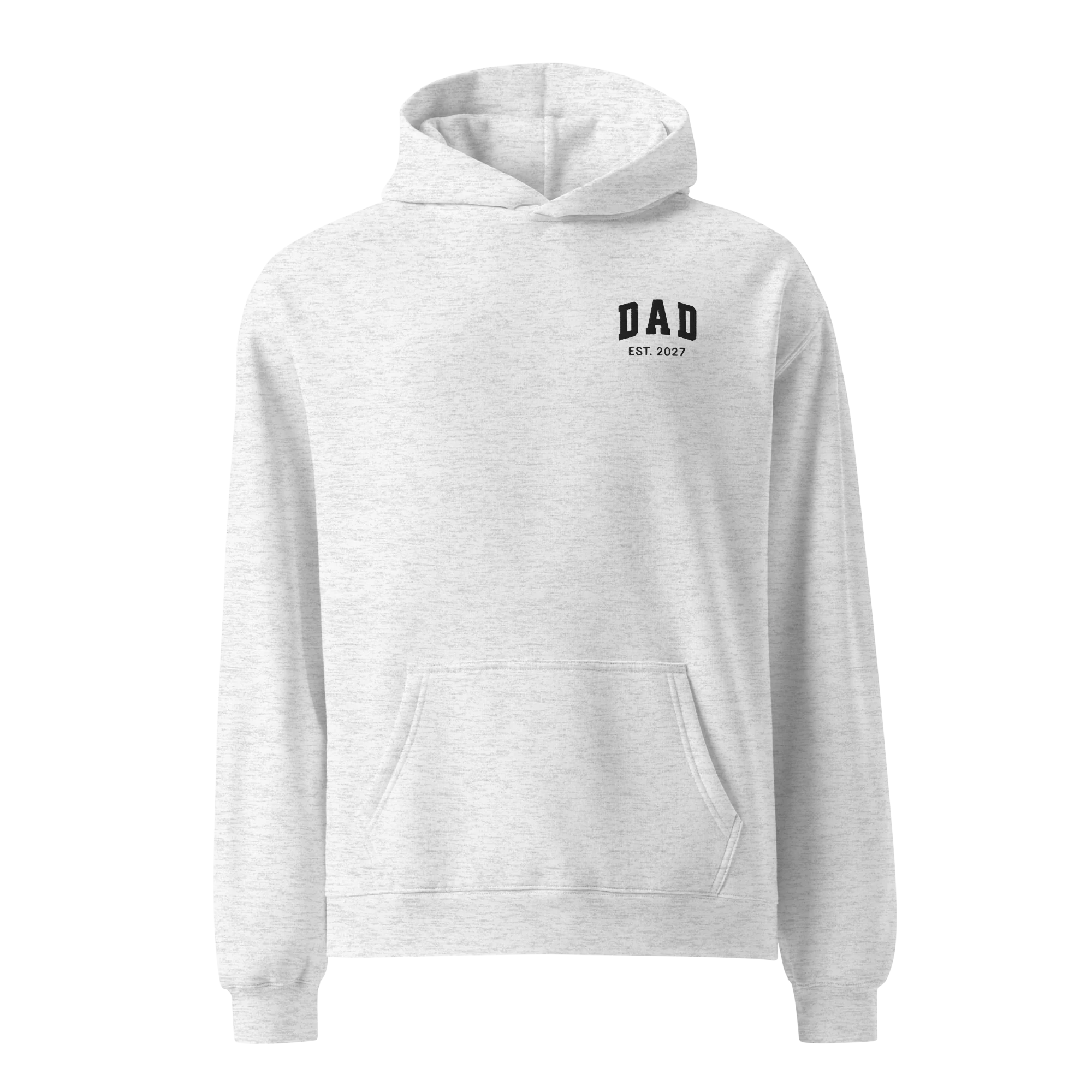 CUSTOM YEAR Dad Father Embroidered Premium Oversized Hoodie - Image 4