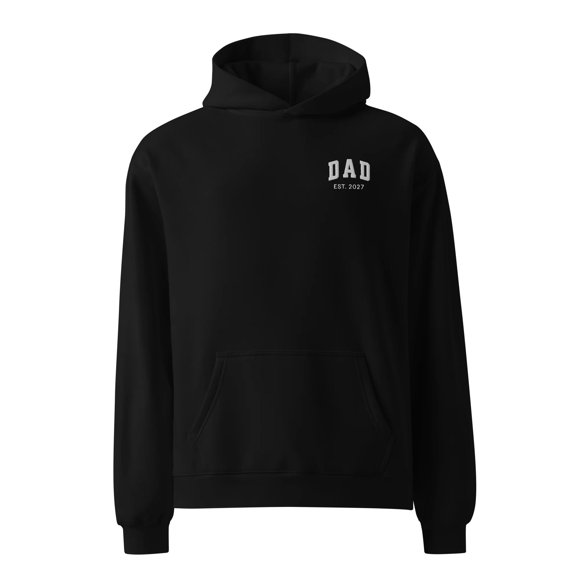 CUSTOM YEAR Dad Father Embroidered Premium Oversized Hoodie - Image 6