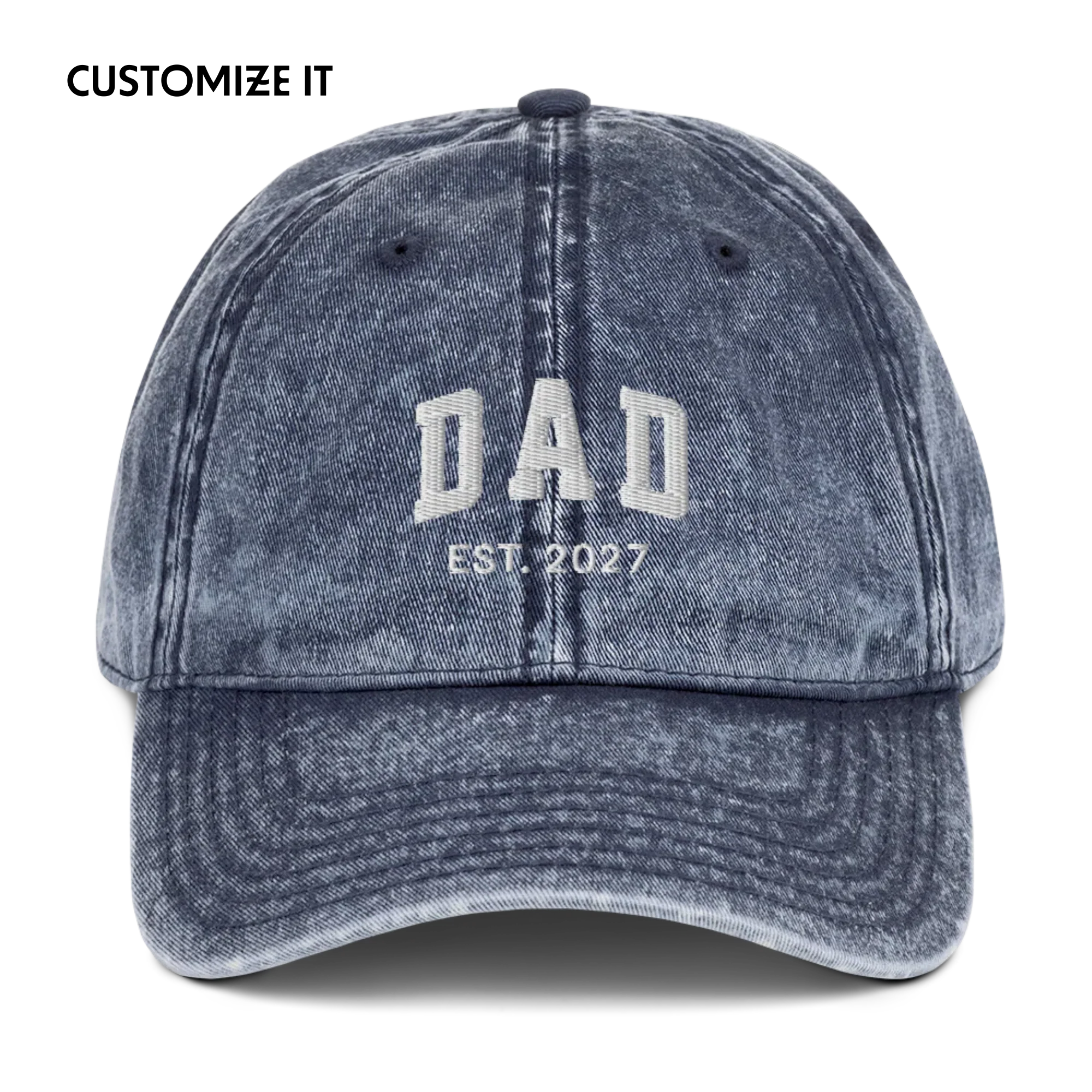 CUSTOM YEAR Dad Father Embroidered Vintage Cap