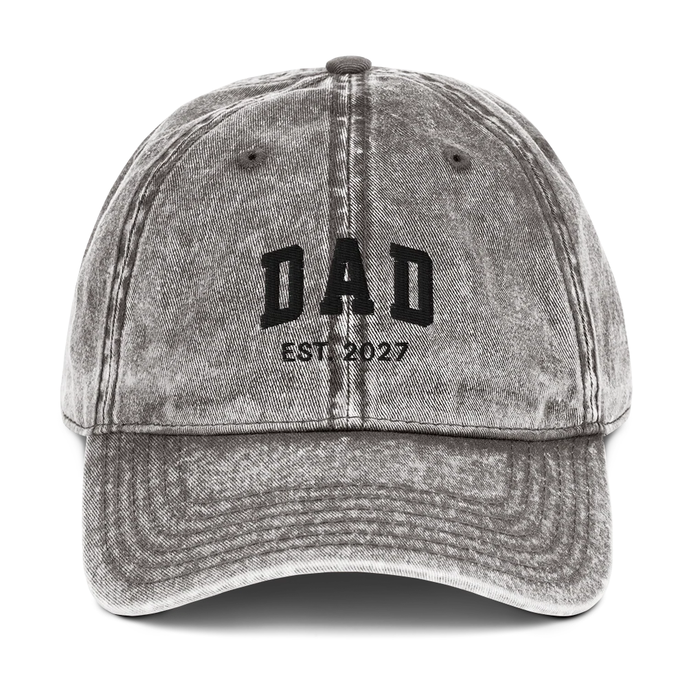 CUSTOM YEAR Dad Father Embroidered Vintage Cap - Image 3