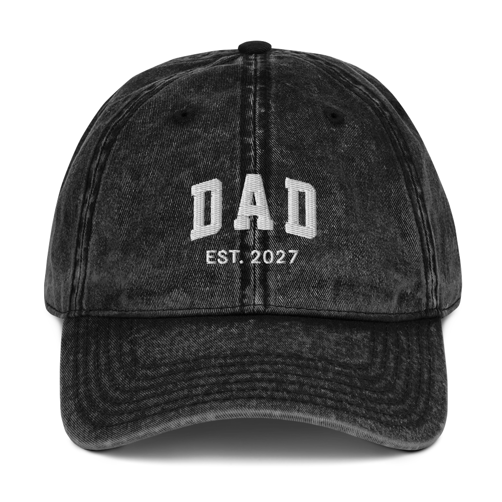 CUSTOM YEAR Dad Father Embroidered Vintage Cap - Image 4