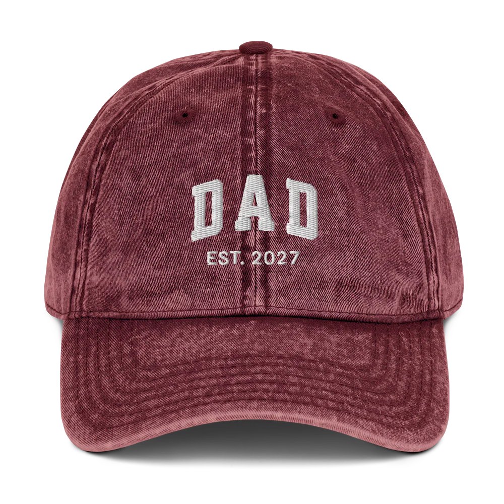CUSTOM YEAR Dad Father Embroidered Vintage Cap - Image 6