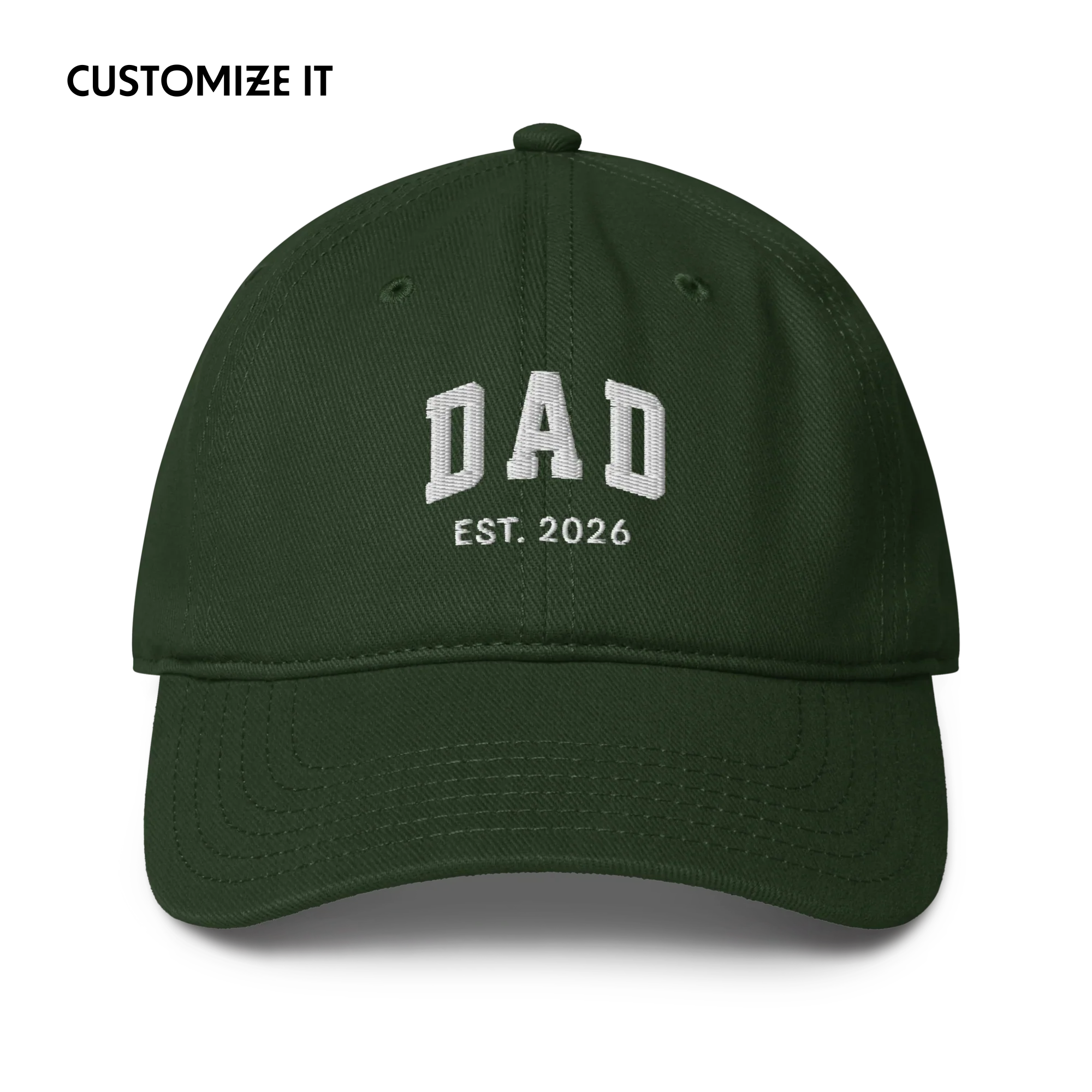 CUSTOM YEAR Dad Father Embroidered Baseball Cap
