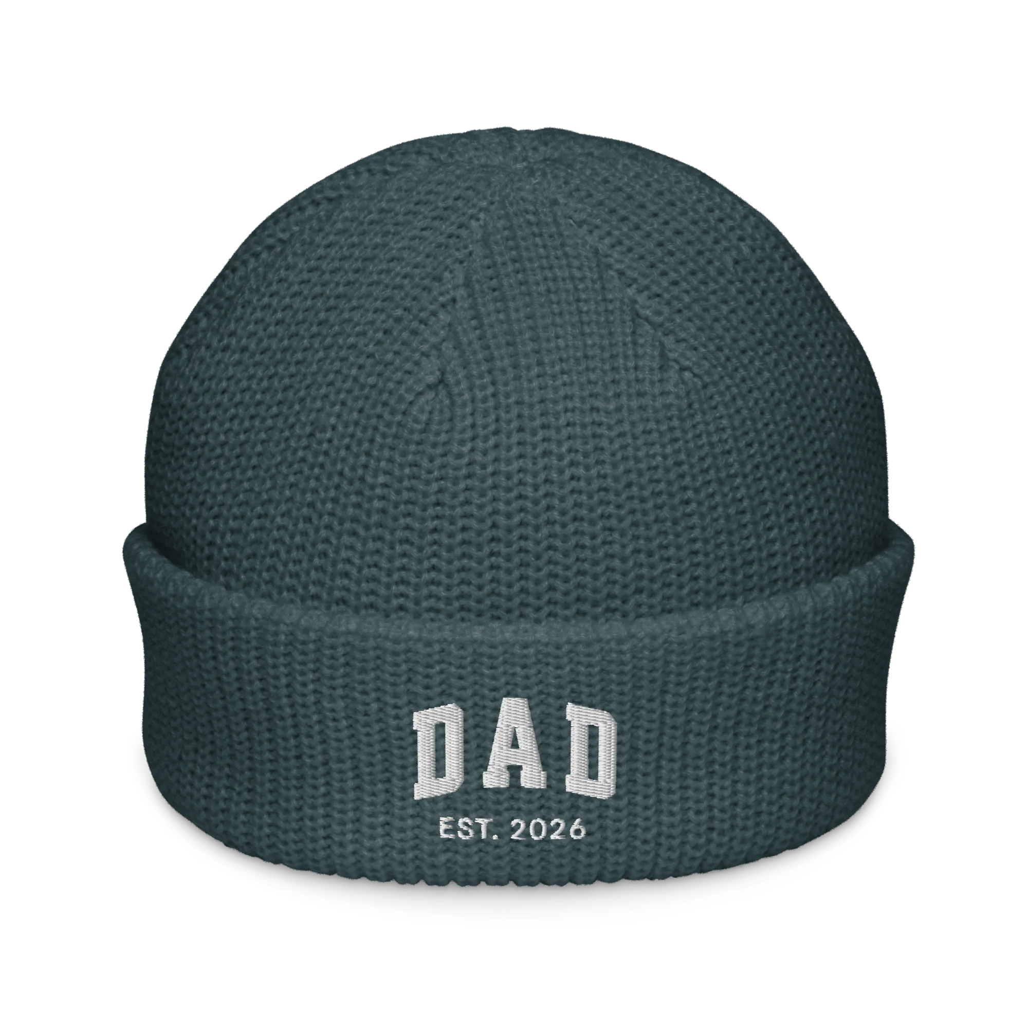 CUSTOM YEAR Dad Father Embroidered Cable Beanie - Image 12