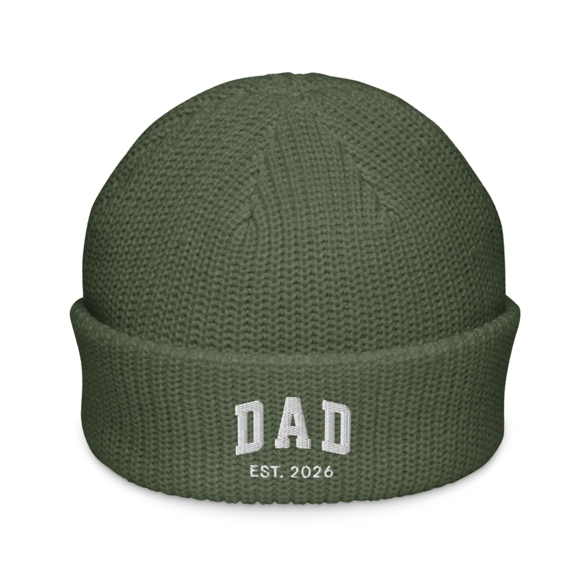 CUSTOM YEAR Dad Father Embroidered Cable Beanie - Image 7