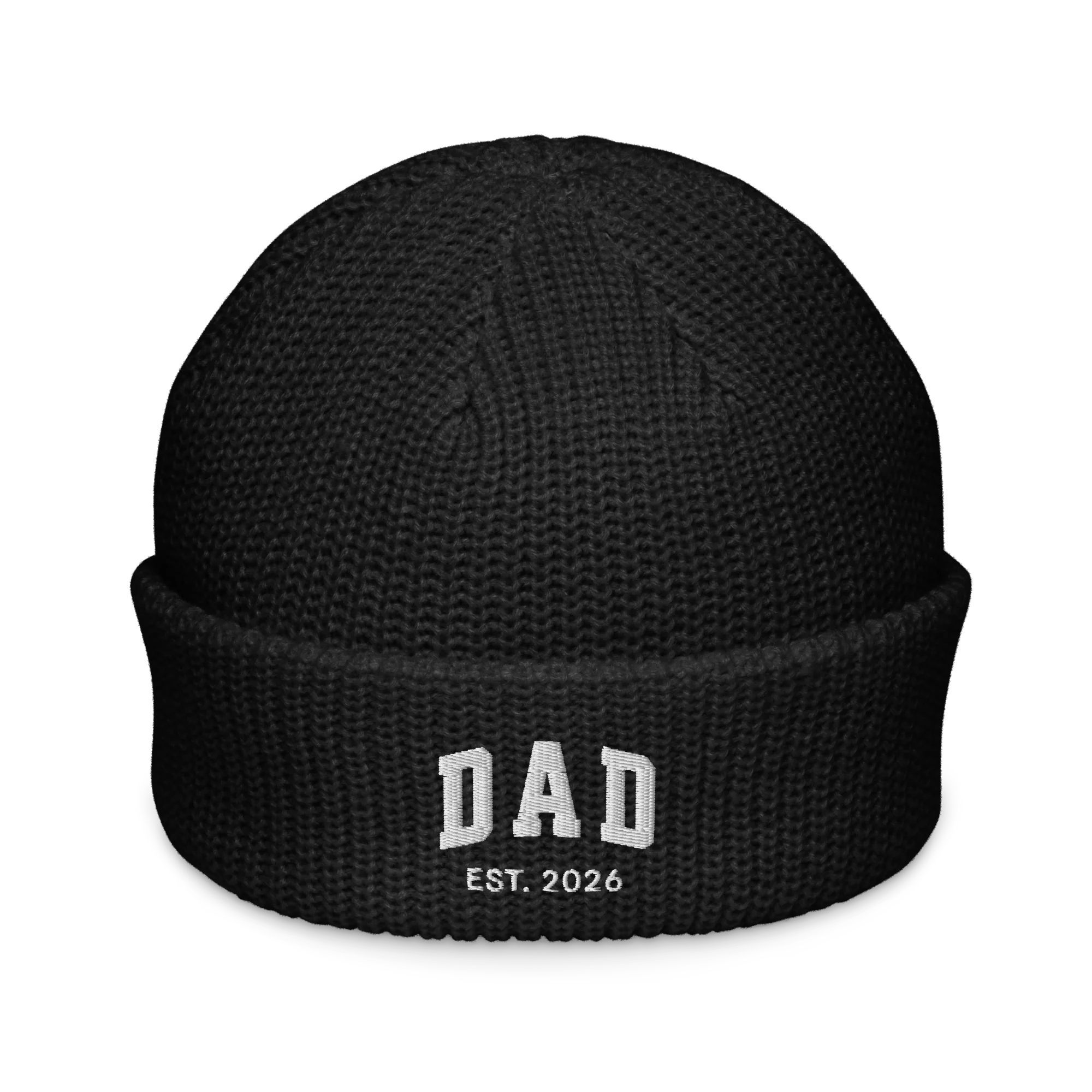 CUSTOM YEAR Dad Father Embroidered Cable Beanie - Image 8