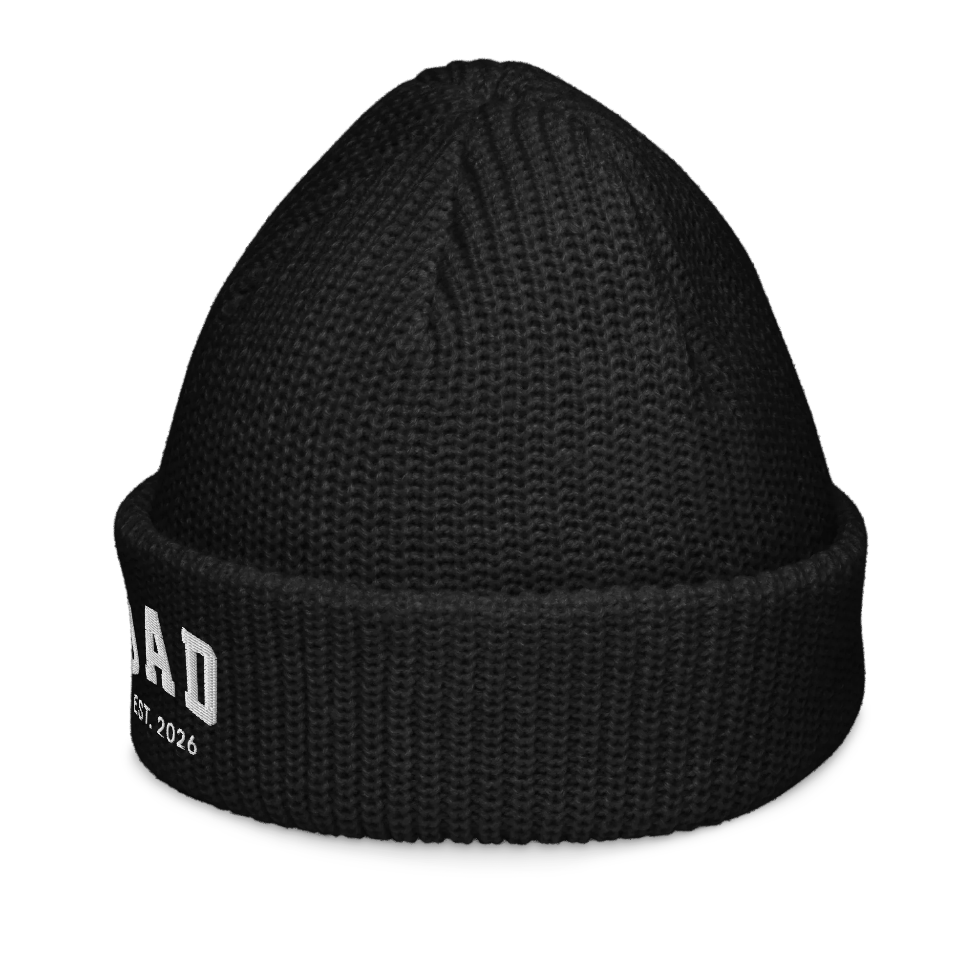 CUSTOM YEAR Dad Father Embroidered Cable Beanie - Image 9