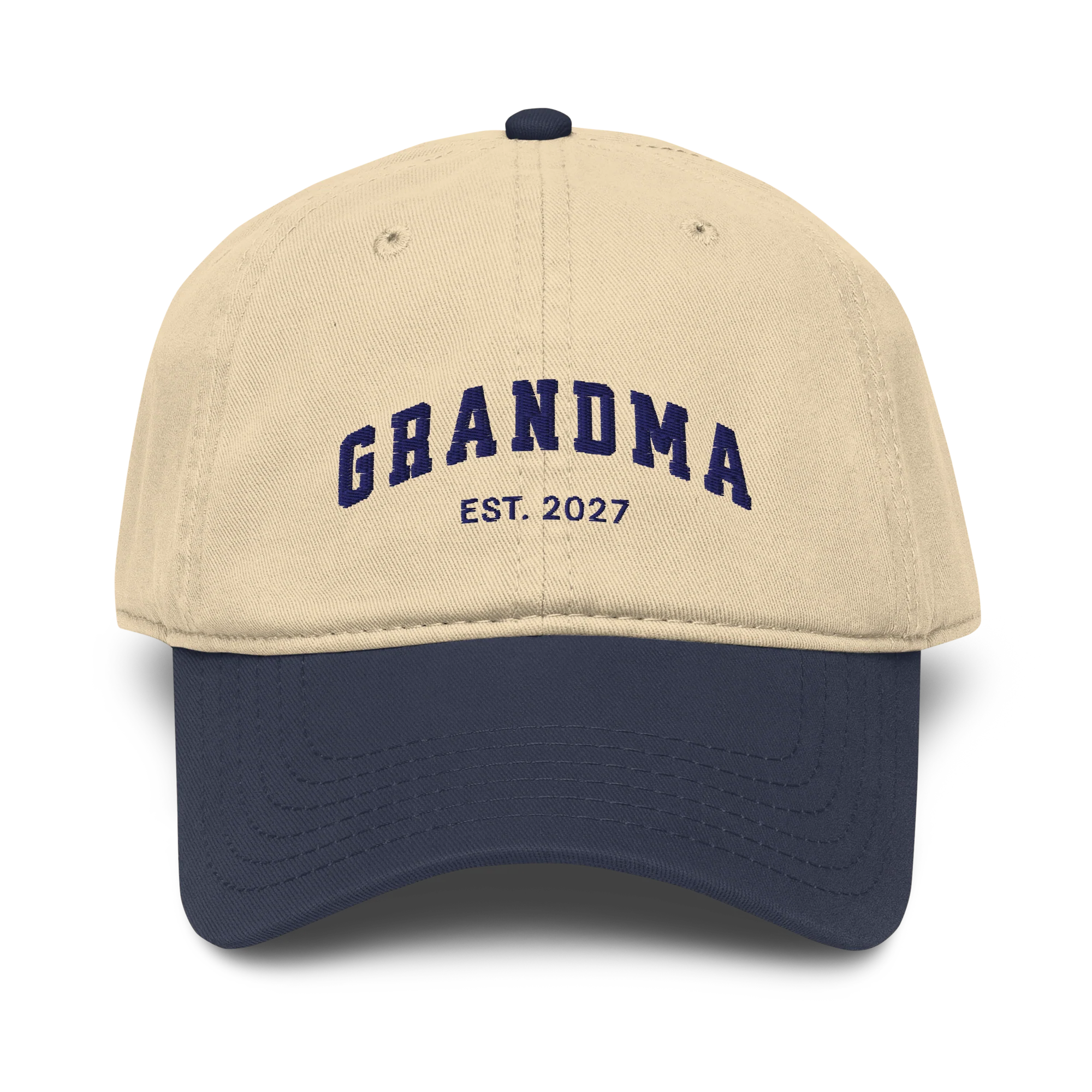 CUSTOM YEAR Grandma Embroidered Vintage Wash Baseball Cap - Image 6