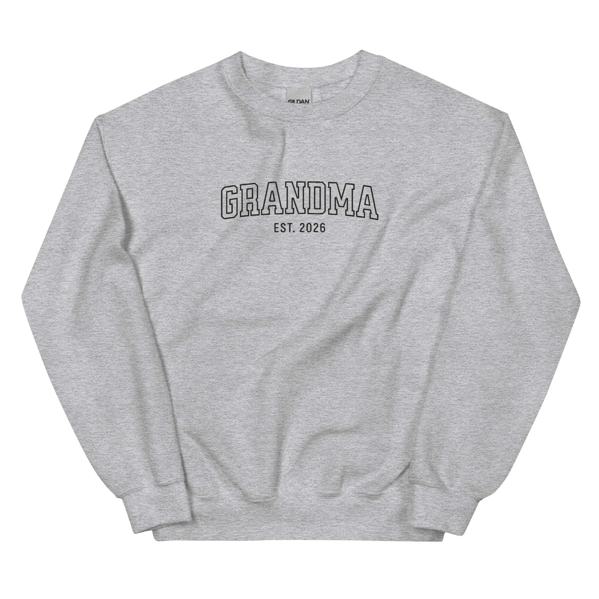 CUSTOM YEAR Grandma Grandmother Varsity Embroidered Sweatshirt - Image 4