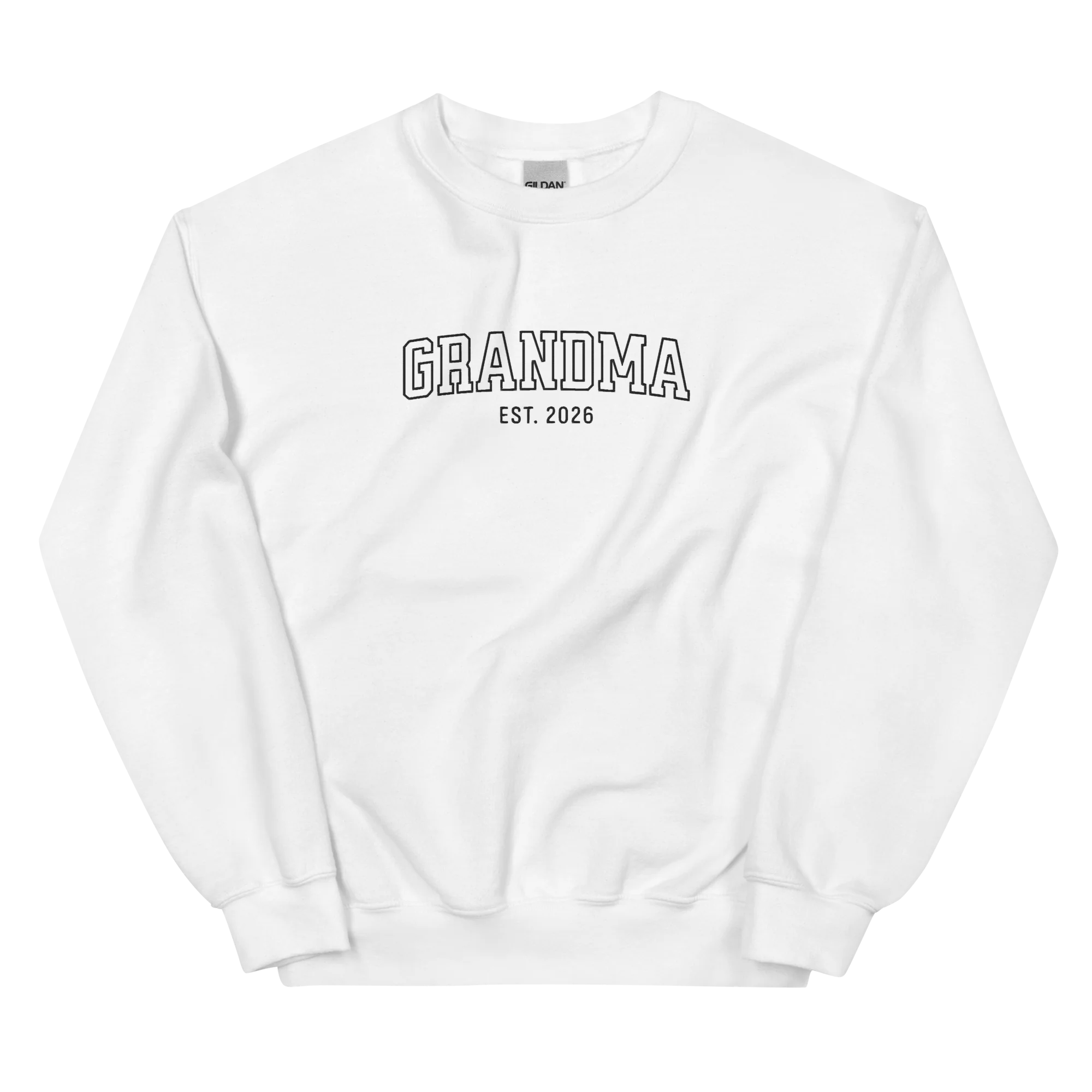 CUSTOM YEAR Grandma Grandmother Varsity Embroidered Sweatshirt - Image 7