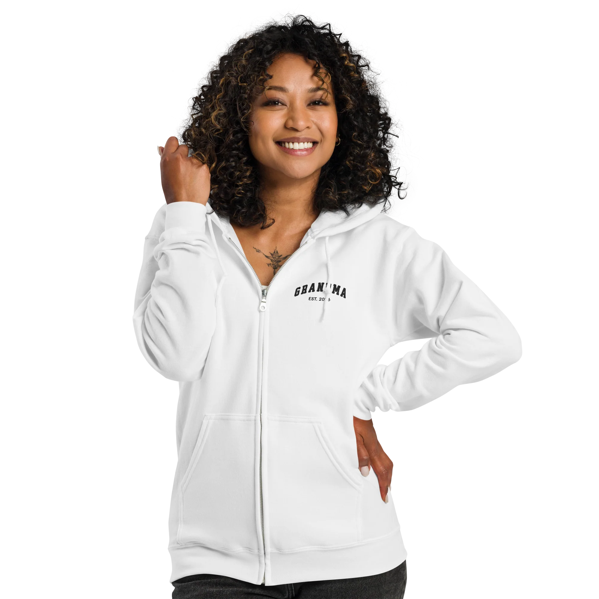 CUSTOM YEAR Grandma To Be Embroidered Zip-Up Hoodie - Image 2