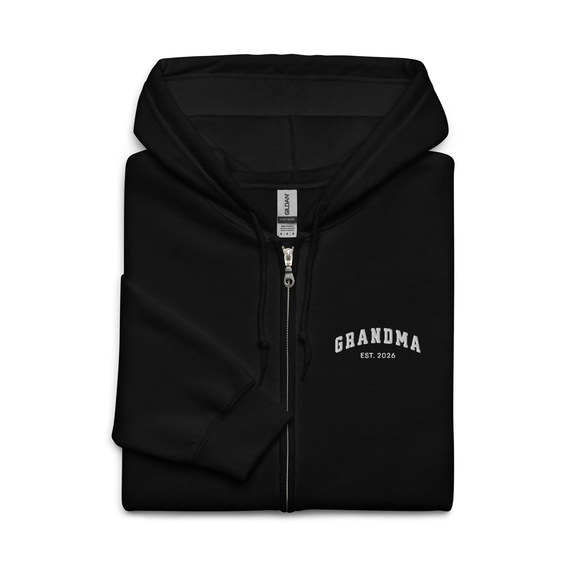 CUSTOM YEAR Grandma To Be Embroidered Zip-Up Hoodie - Image 5