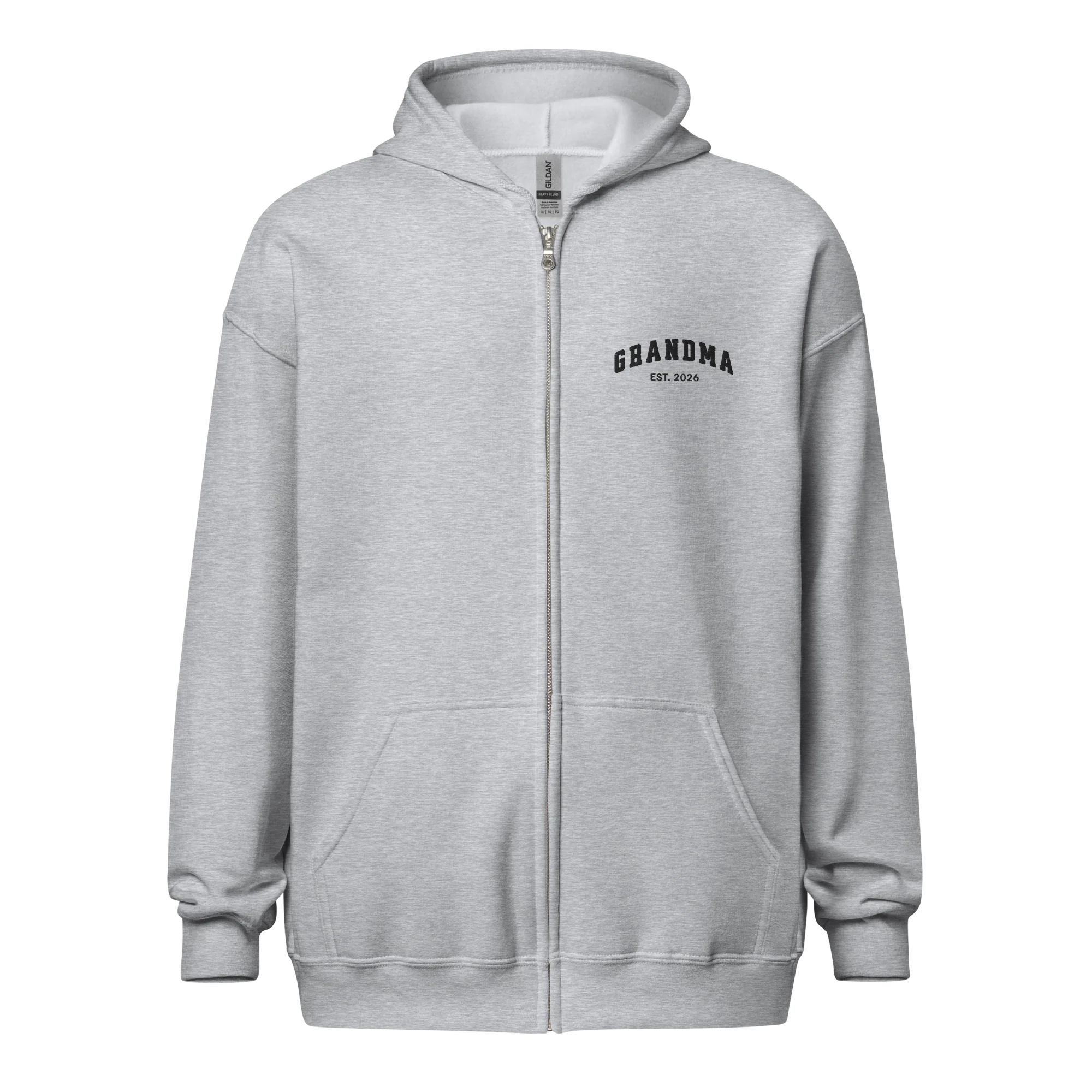 CUSTOM YEAR Grandma To Be Embroidered Zip-Up Hoodie - Image 7