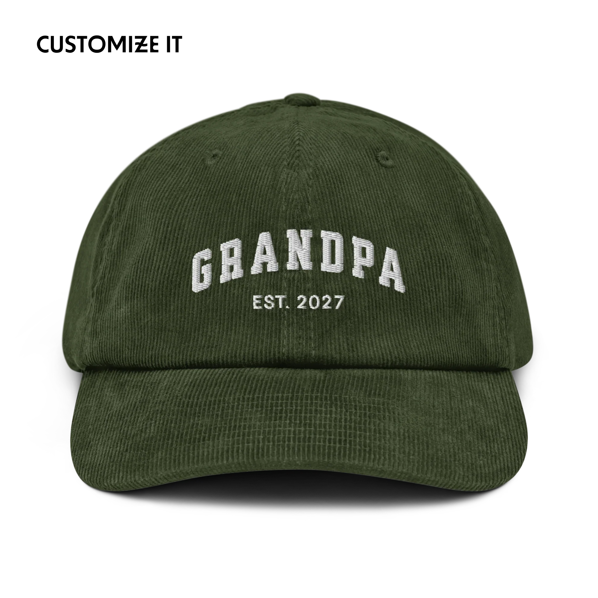 CUSTOM YEAR Grandpa Corduroy Cap