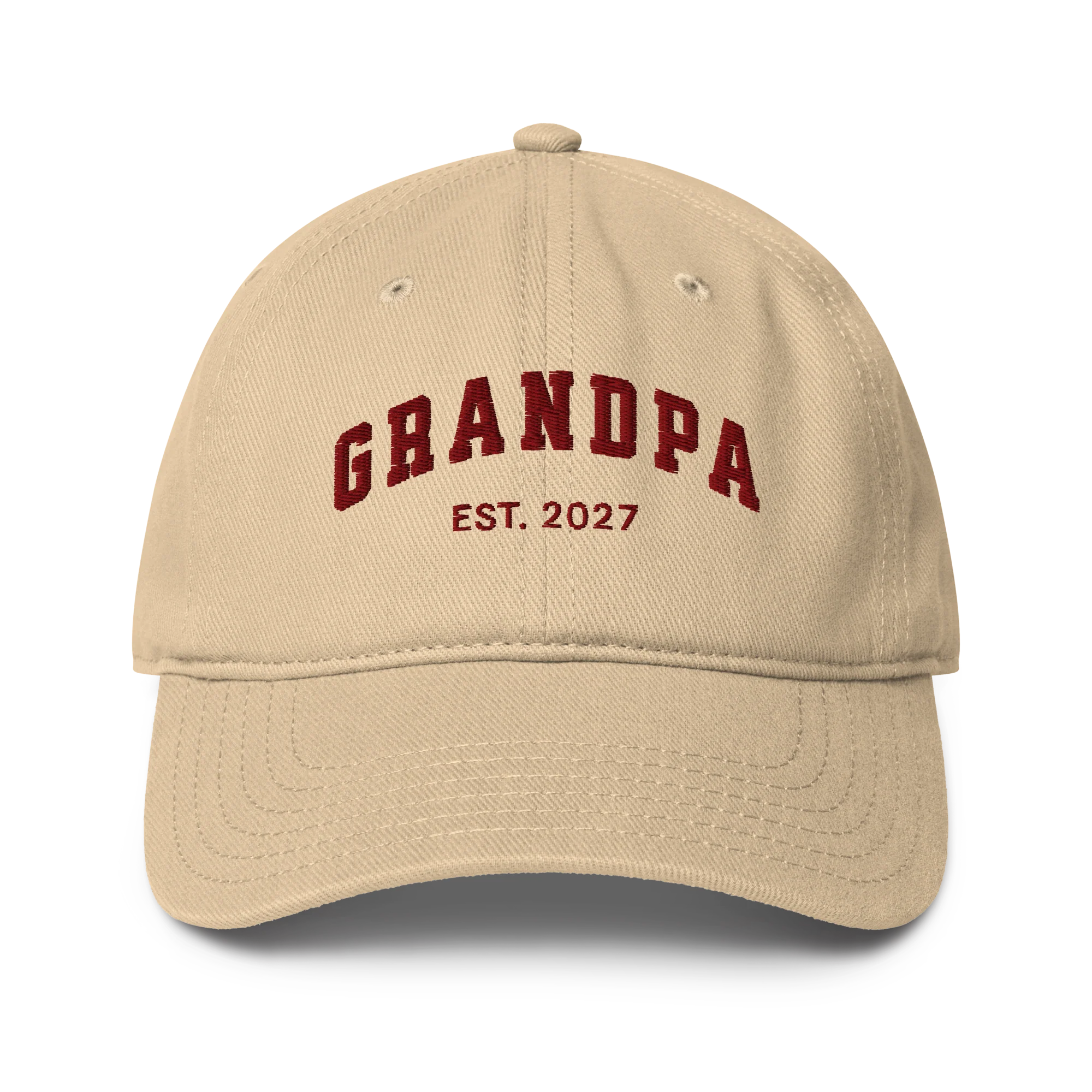 CUSTOM YEAR Grandpa Embroidered Baseball Cap - Image 4