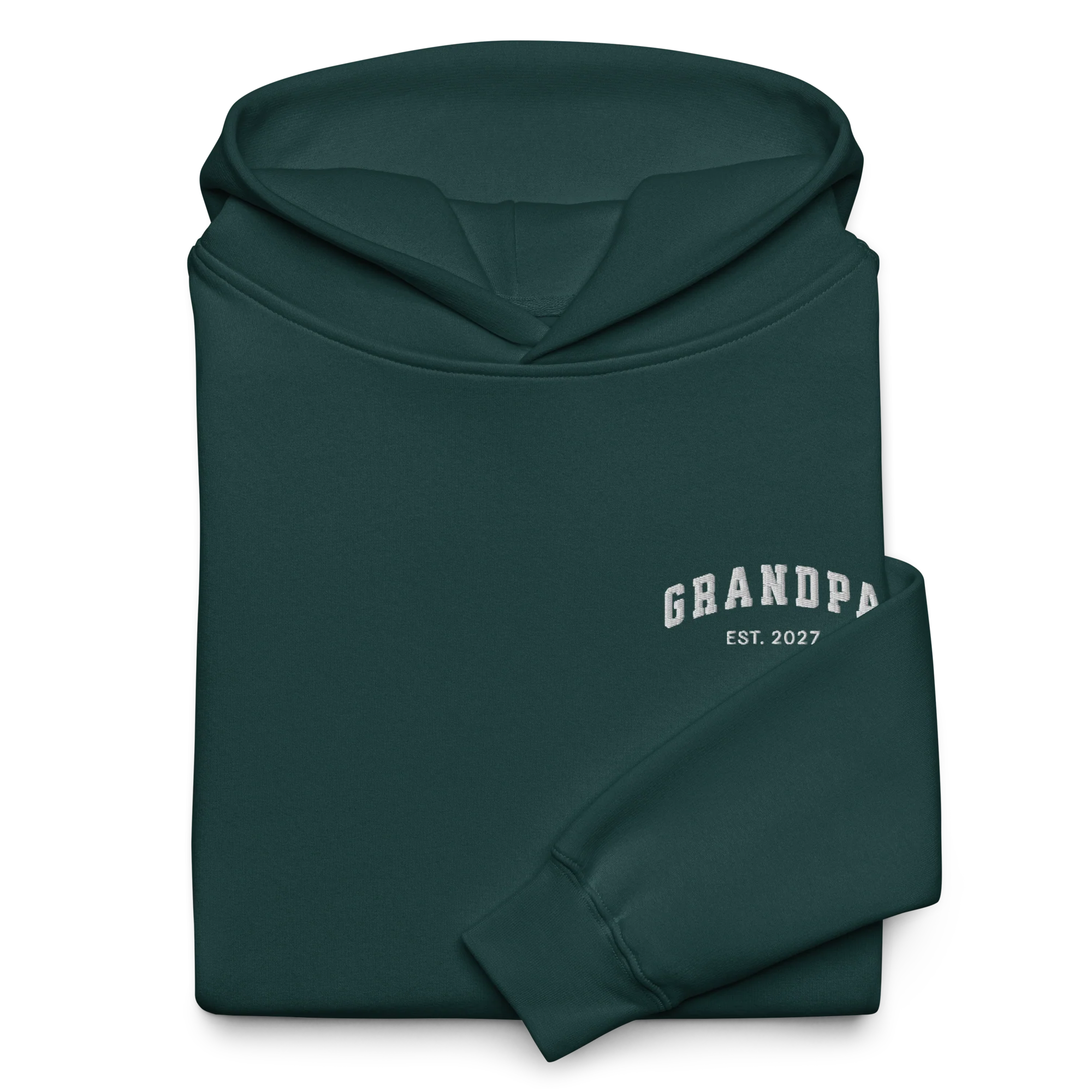 CUSTOM YEAR Grandpa Embroidered Premium Oversized Hoodie - Image 3