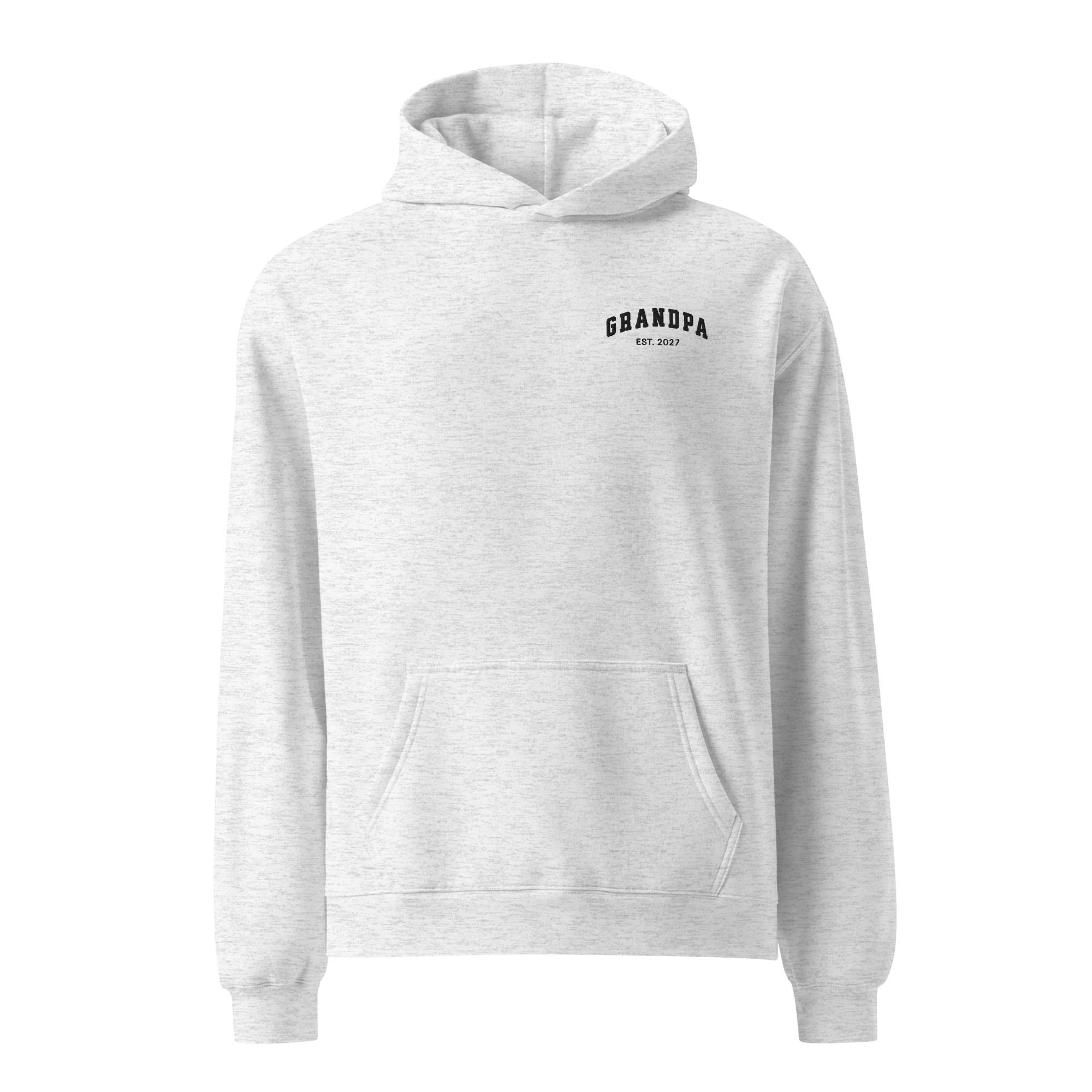 CUSTOM YEAR Grandpa Embroidered Premium Oversized Hoodie - Image 4