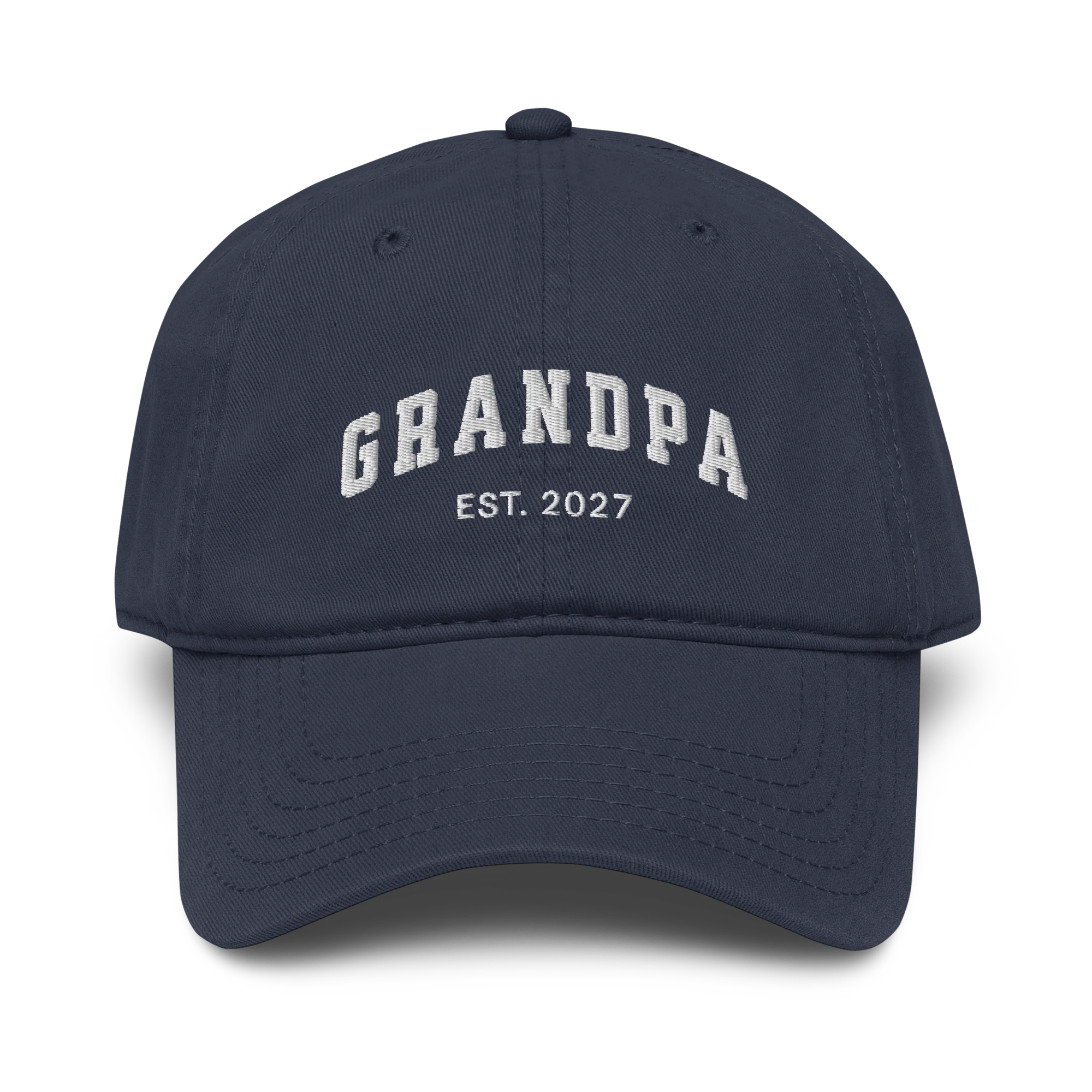 CUSTOM YEAR Grandpa Embroidered Vintage Wash Baseball Cap - Image 2
