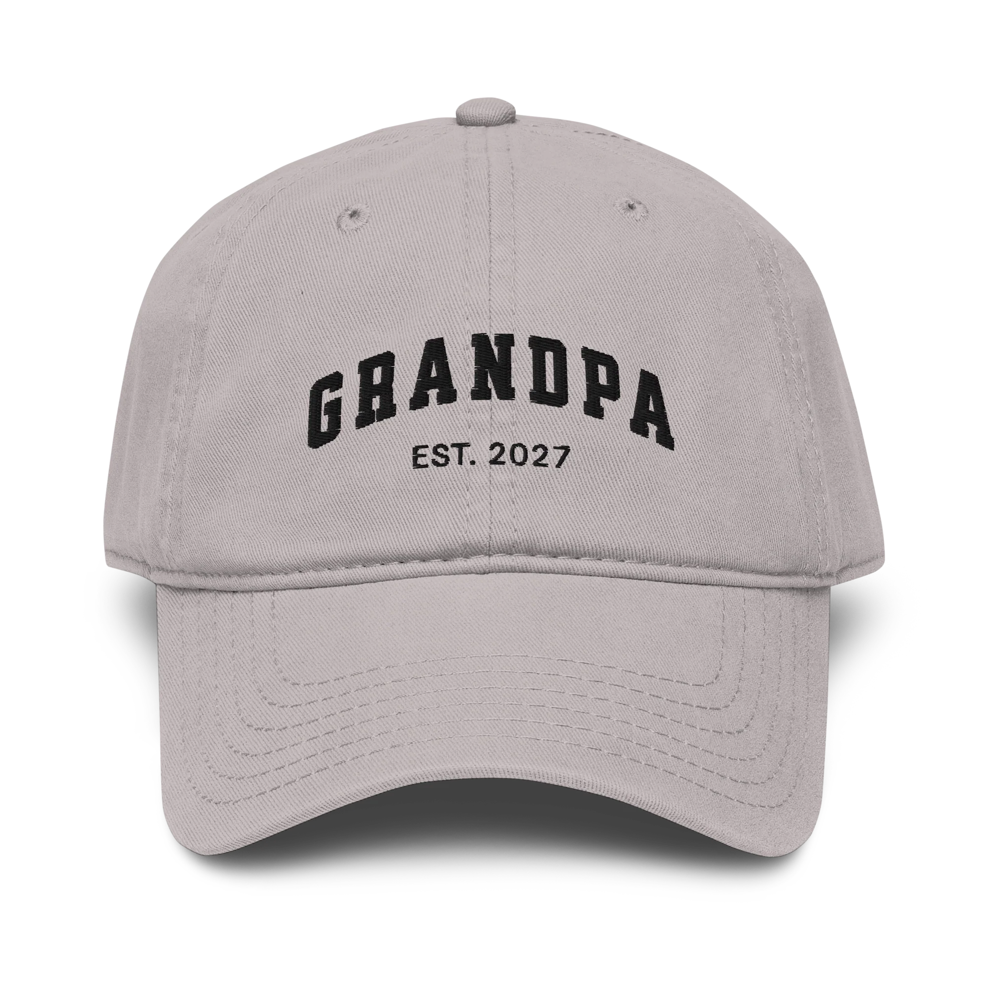 CUSTOM YEAR Grandpa Embroidered Vintage Wash Baseball Cap - Image 3