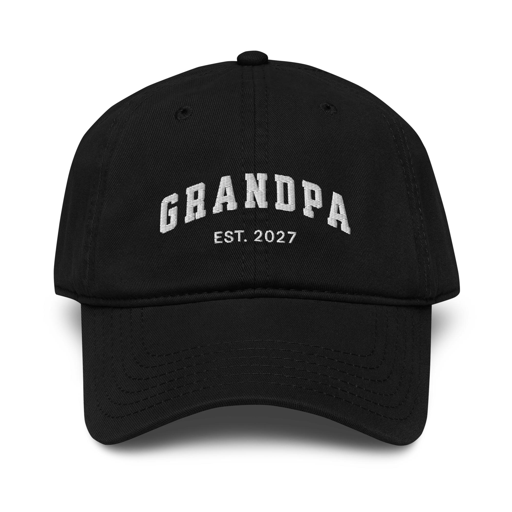 CUSTOM YEAR Grandpa Embroidered Vintage Wash Baseball Cap - Image 6
