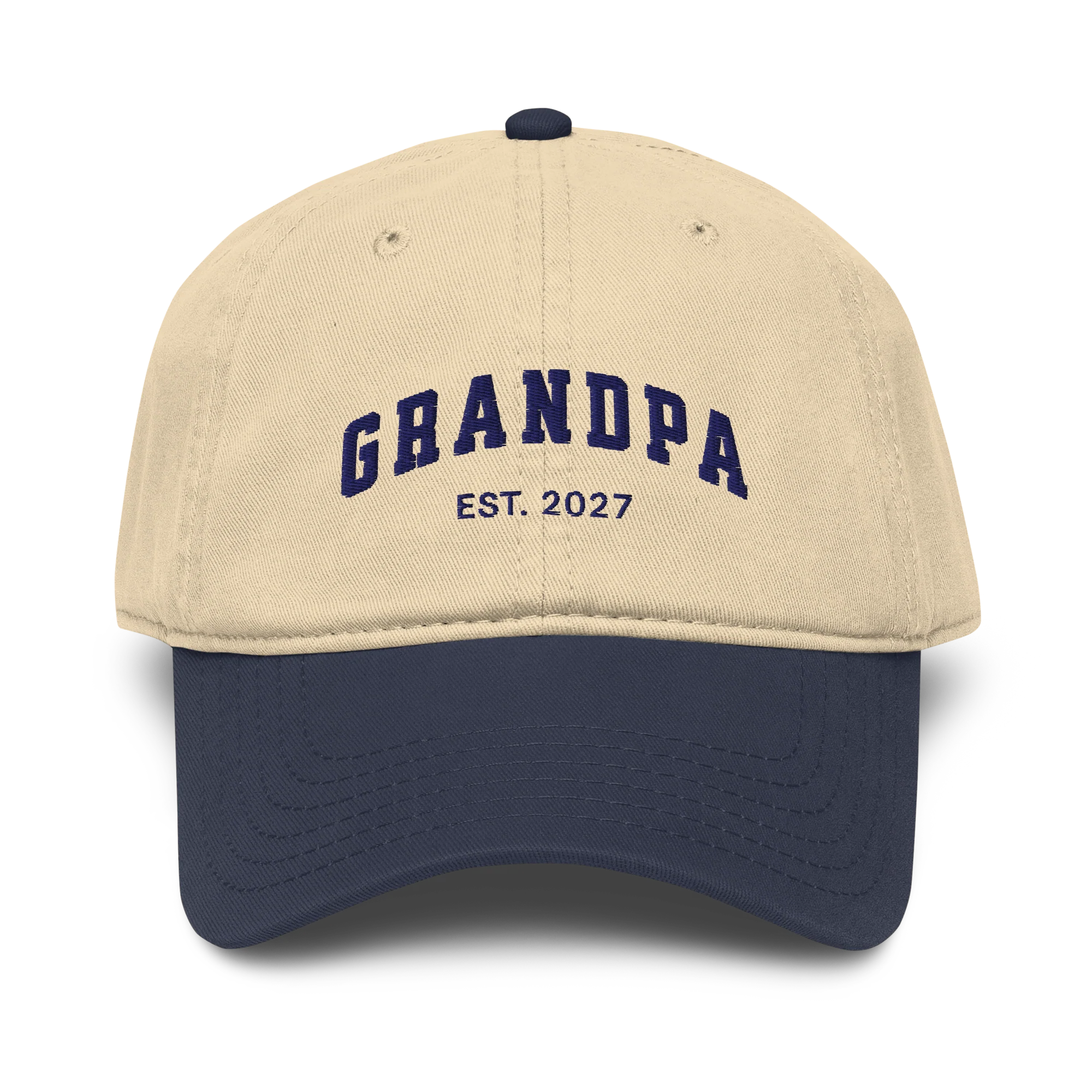 CUSTOM YEAR Grandpa Embroidered Vintage Wash Baseball Cap - Image 7