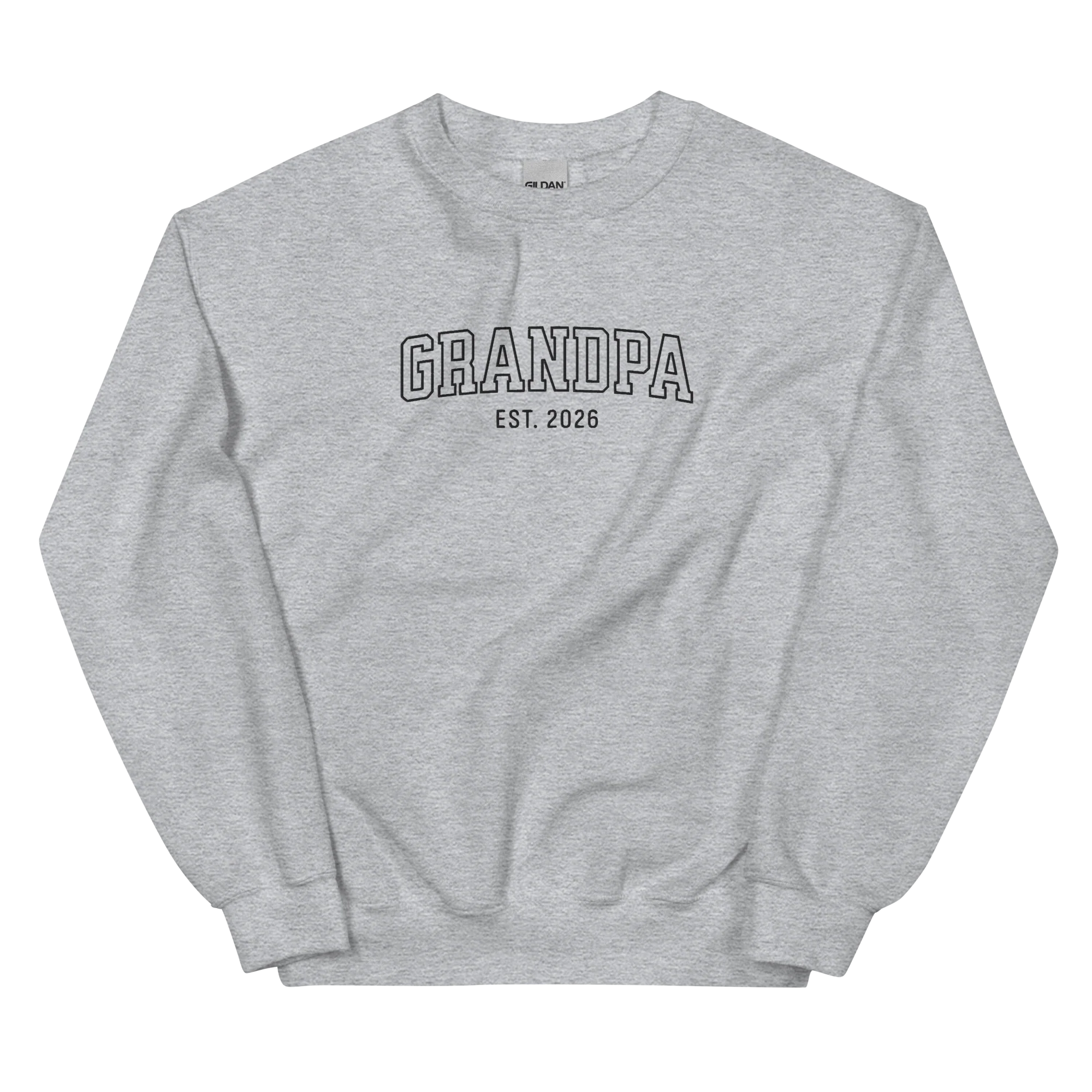 CUSTOM YEAR Grandpa Grandfather Varsity Embroidered Sweatshirt - Image 11