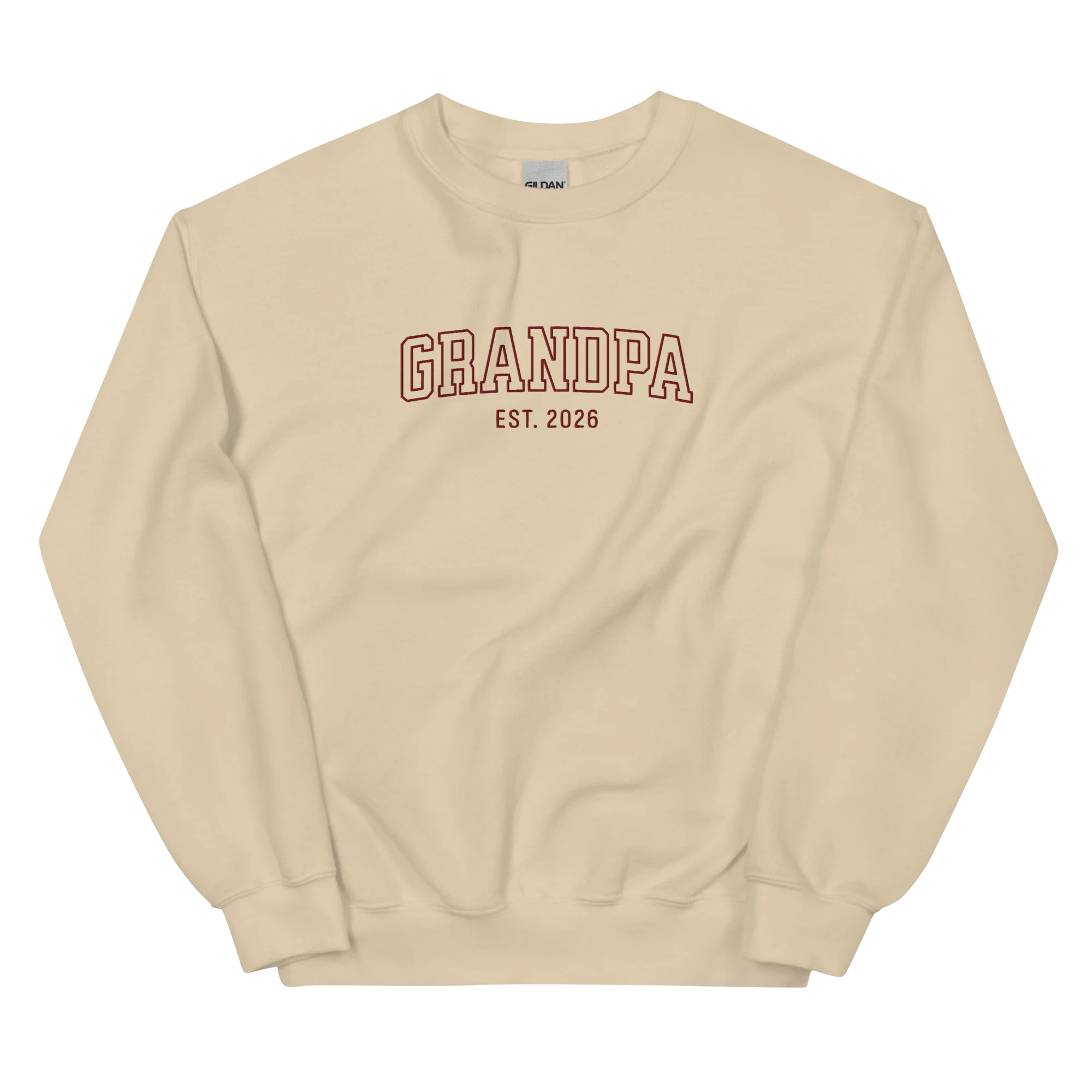 CUSTOM YEAR Grandpa Grandfather Varsity Embroidered Sweatshirt - Image 5