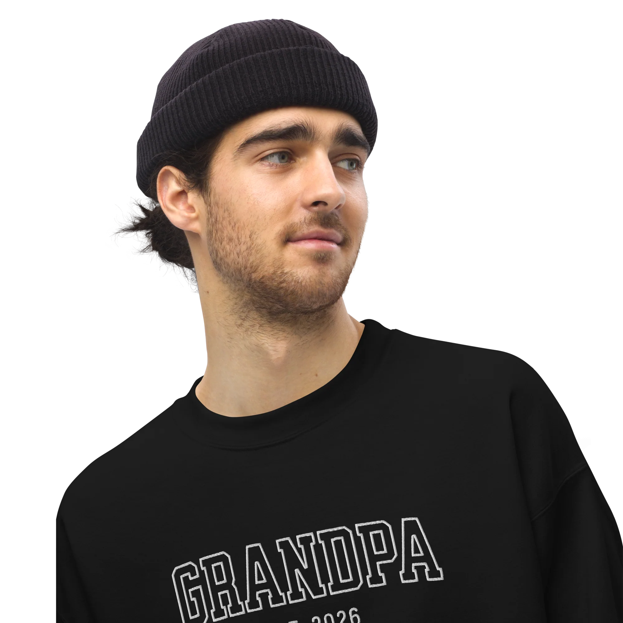 CUSTOM YEAR Grandpa Grandfather Varsity Embroidered Sweatshirt - Image 7