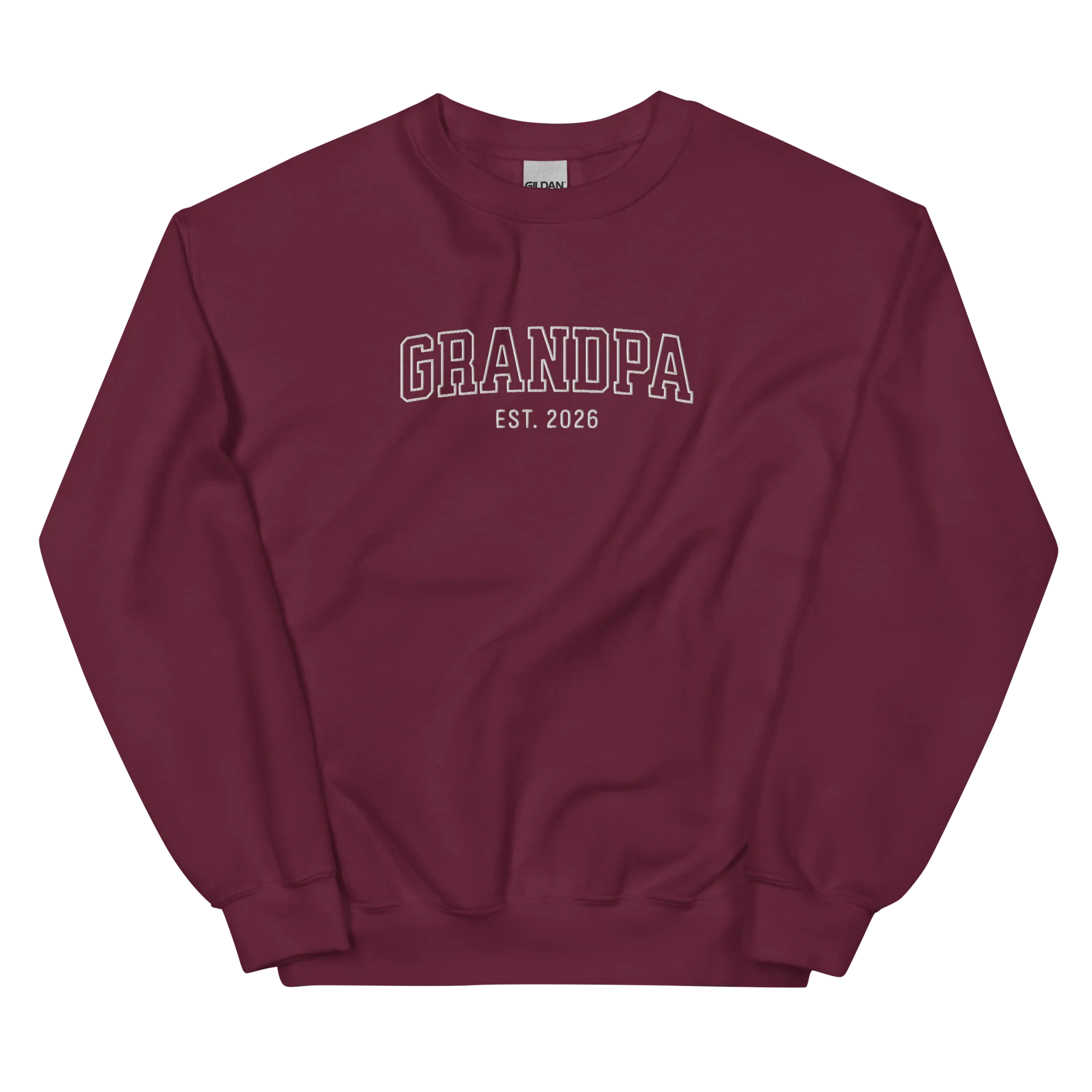 CUSTOM YEAR Grandpa Grandfather Varsity Embroidered Sweatshirt - Image 8