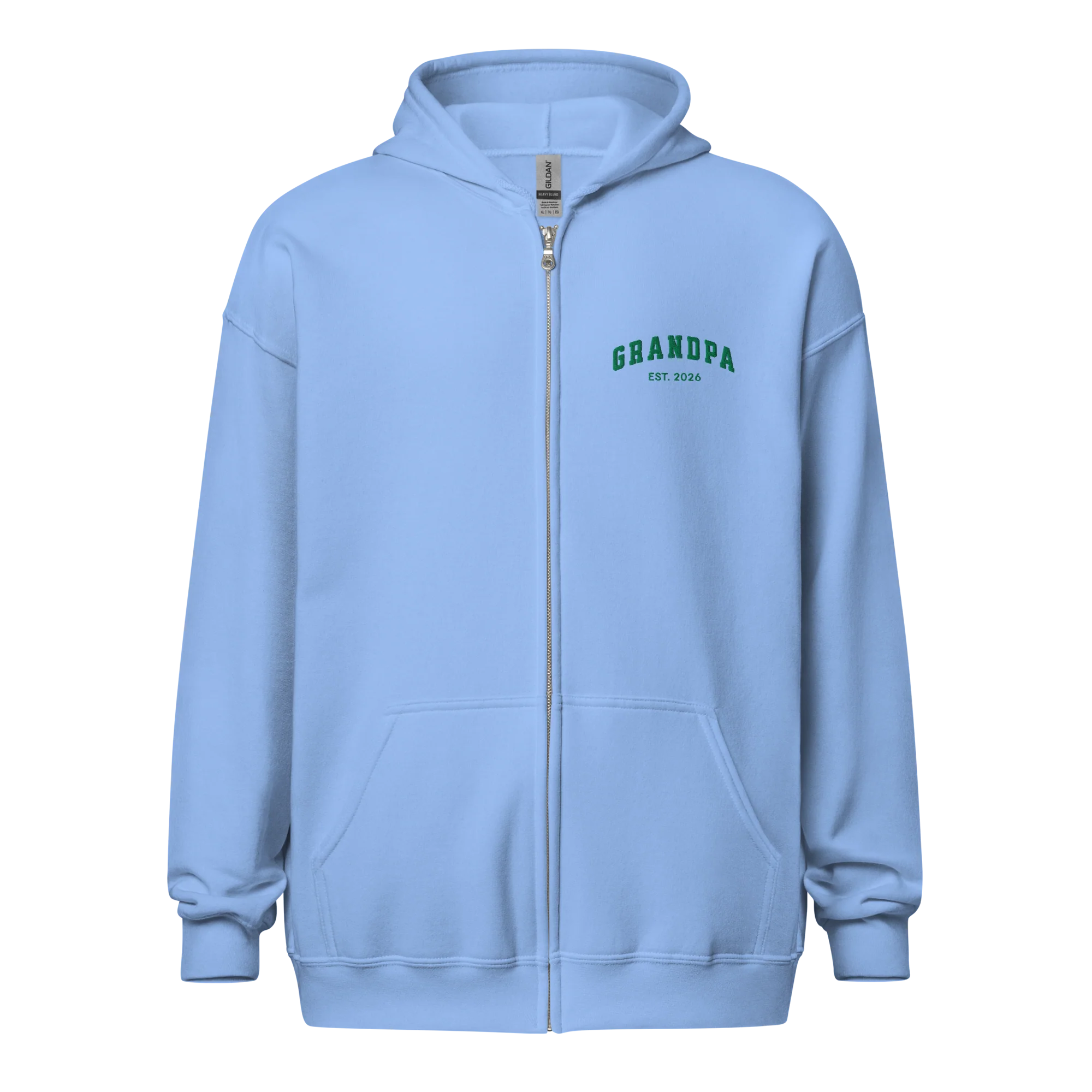 CUSTOM YEAR Grandpa Embroidered Zip-Up Hoodie - Image 6
