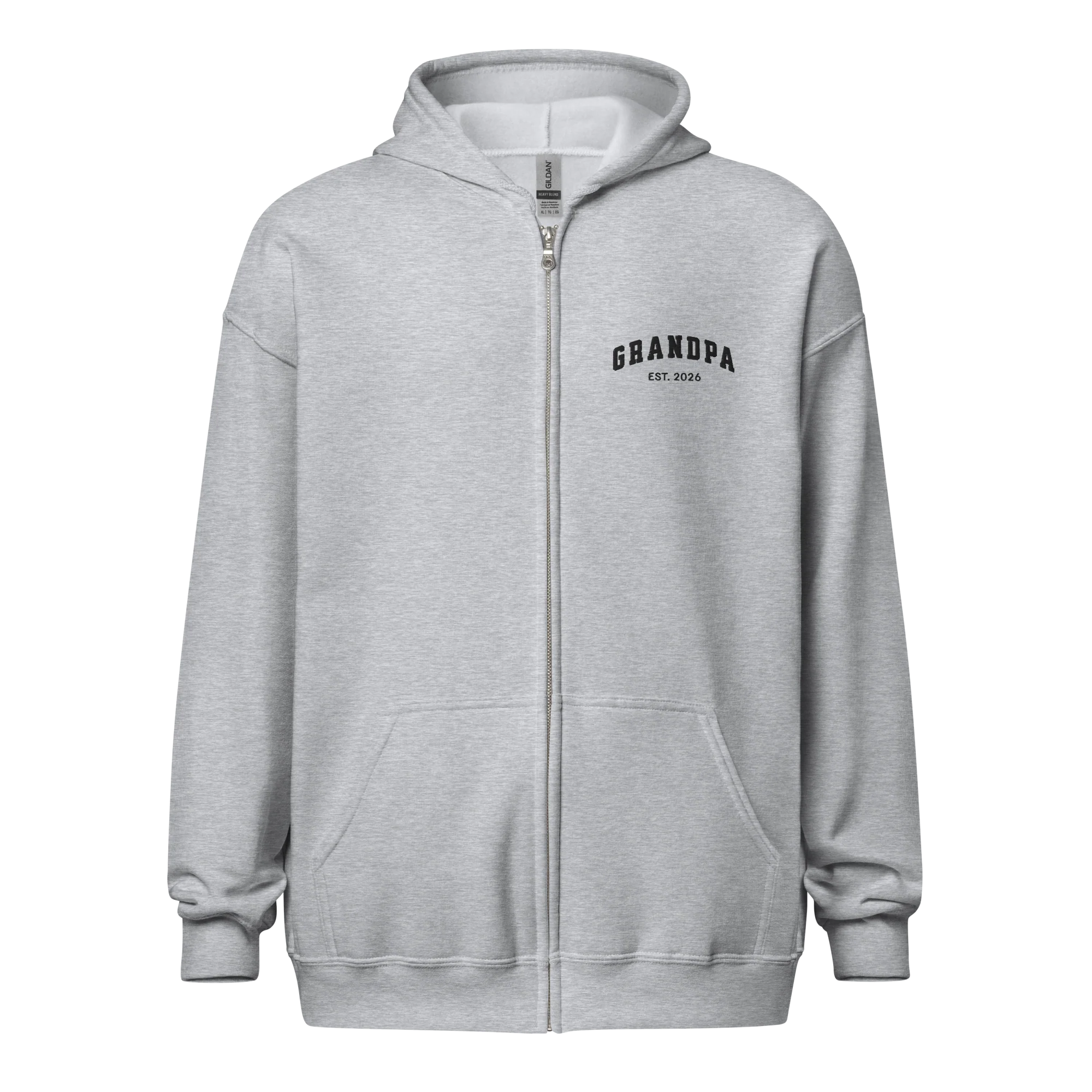 CUSTOM YEAR Grandpa Embroidered Zip-Up Hoodie - Image 9