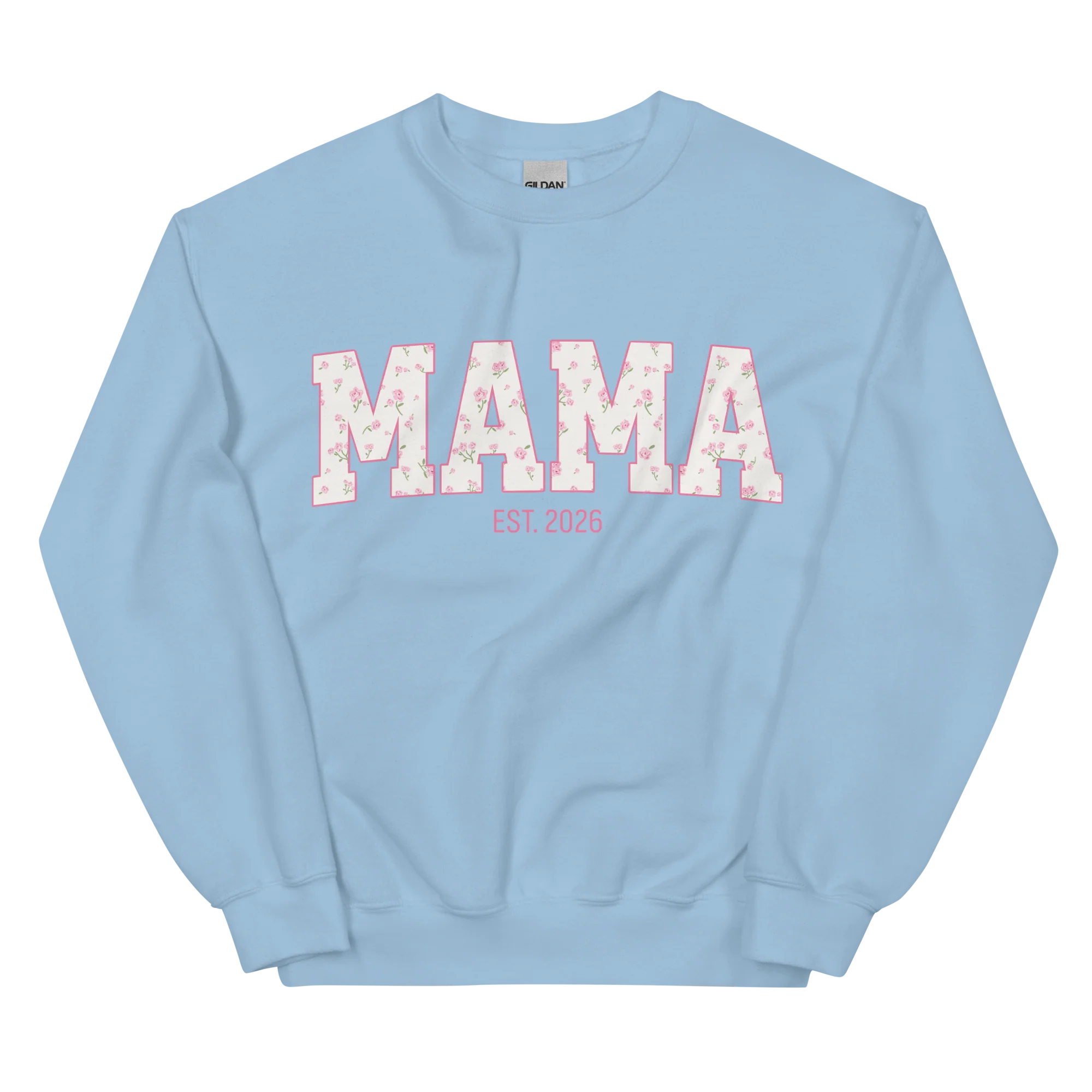 CUSTOM YEAR Mama Pink Floral Varsity Sweatshirt - Image 10