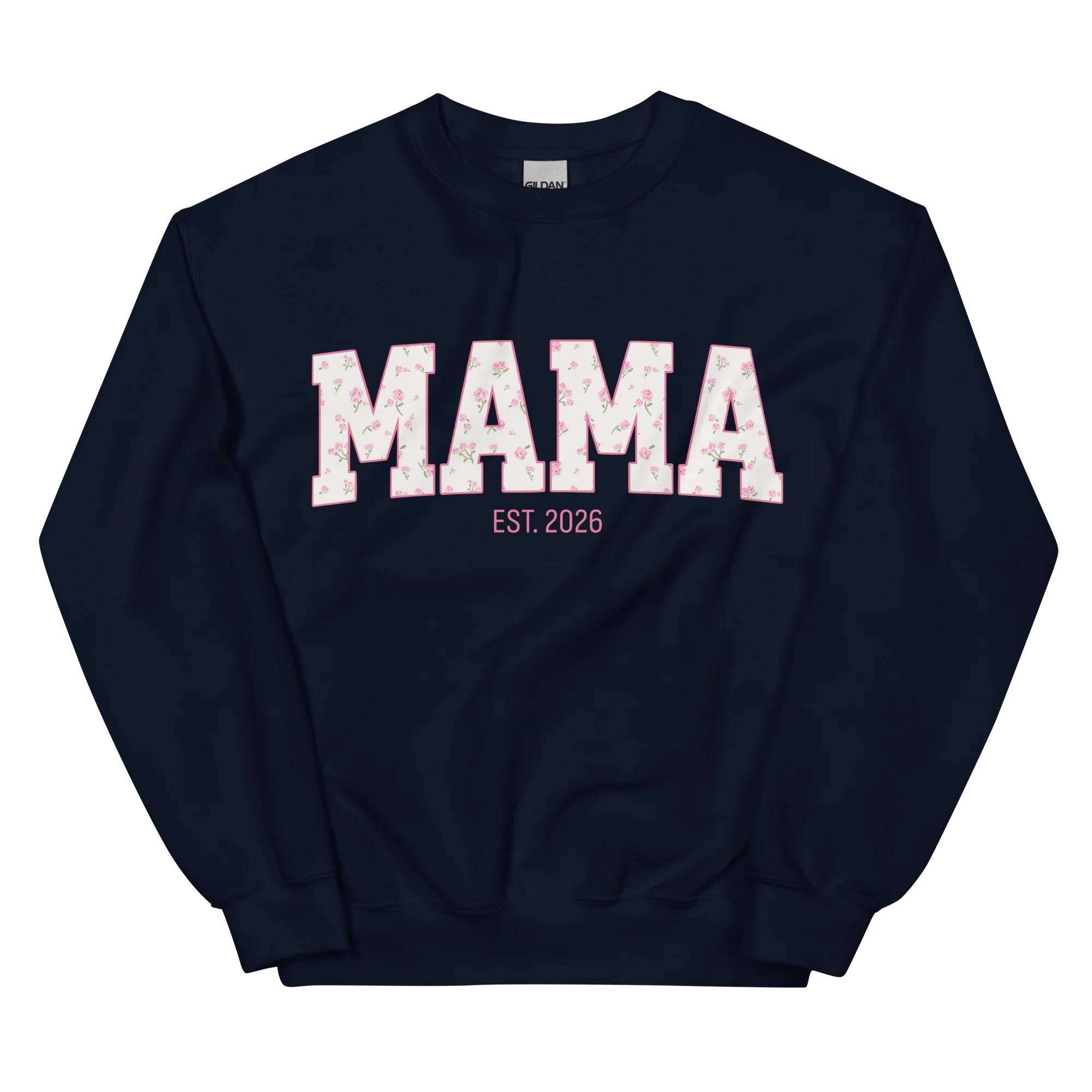 CUSTOM YEAR Mama Pink Floral Varsity Sweatshirt - Image 6