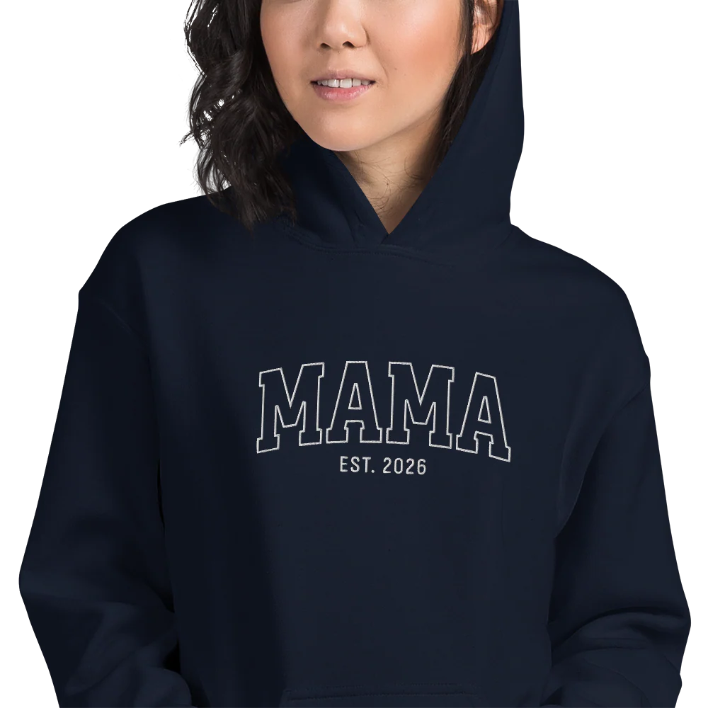 CUSTOM YEAR Mama Varsity Embroidered Hoodie - Image 8