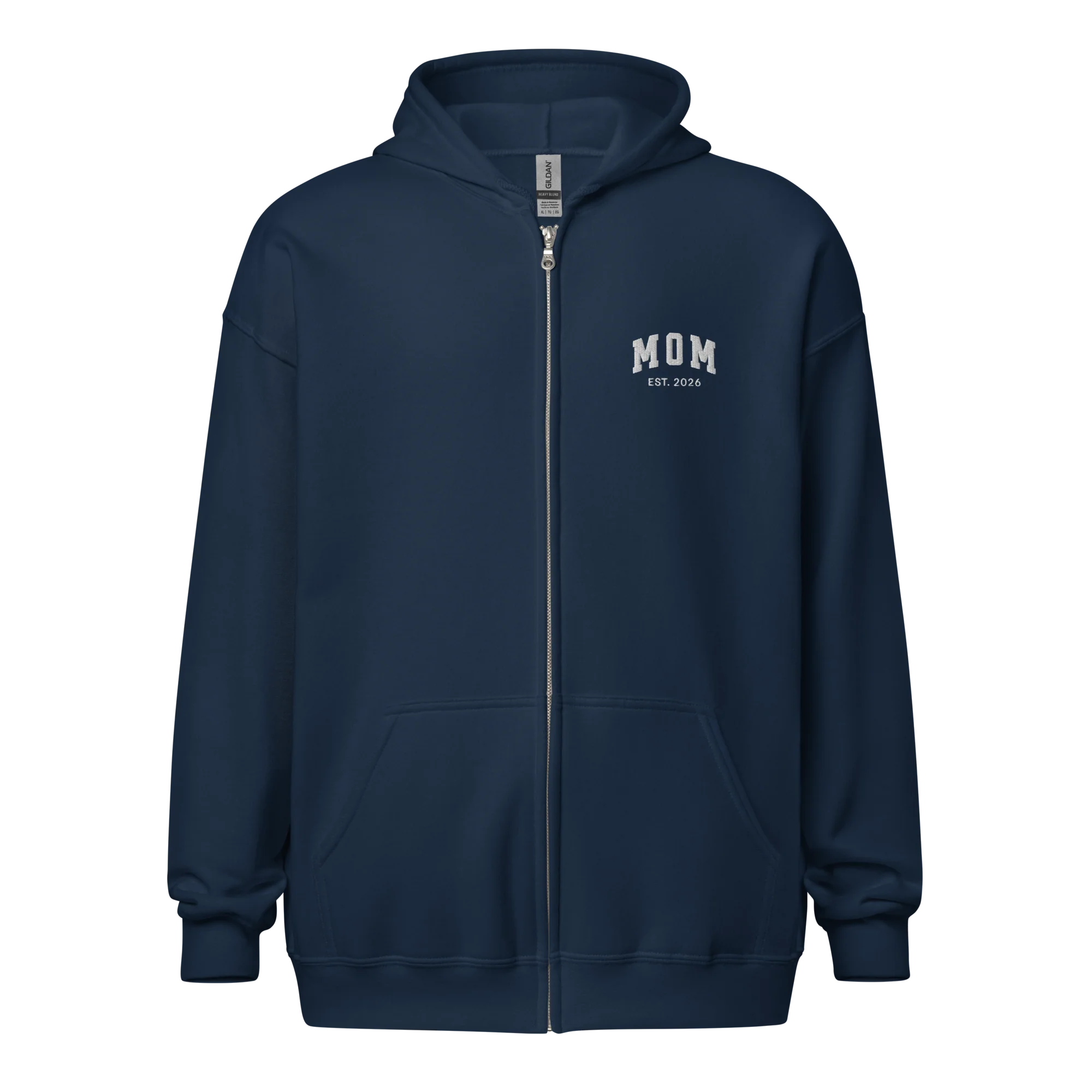 CUSTOM YEAR Mom To Be Embroidered Zip-Up Hoodie - Image 7