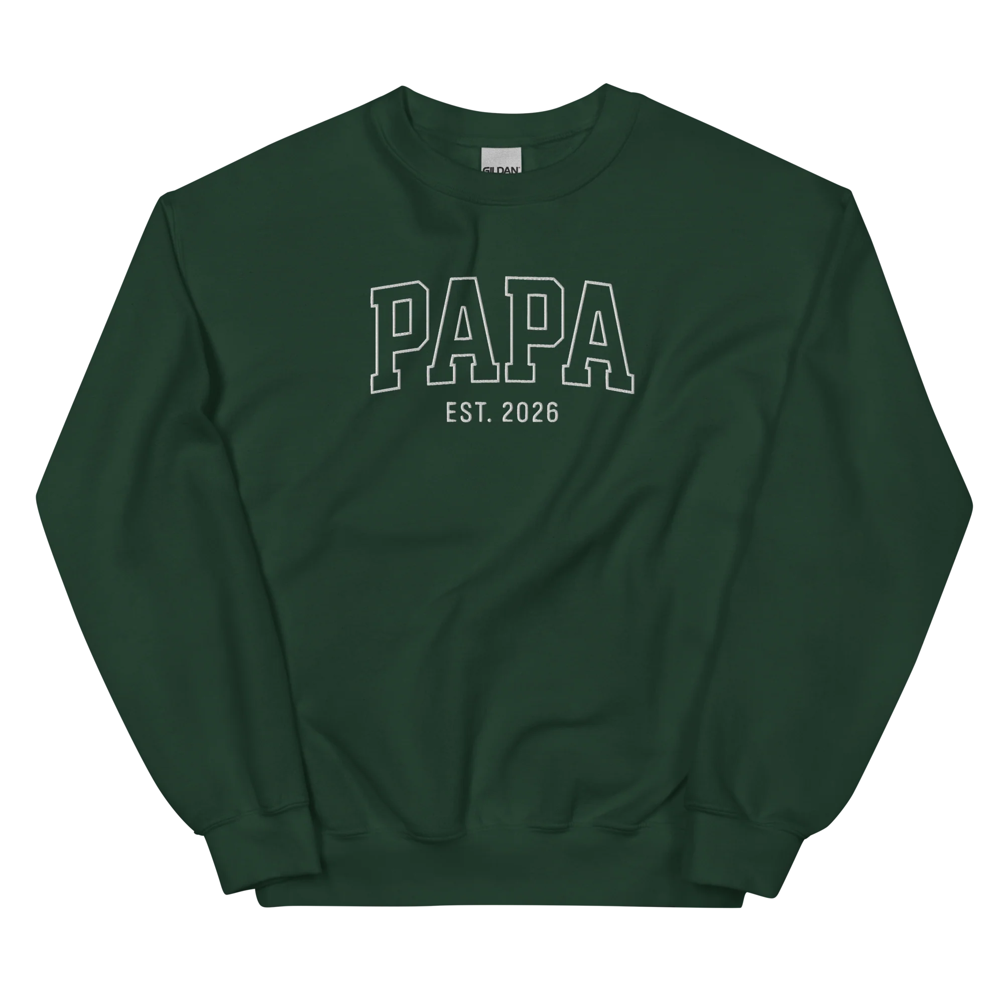 CUSTOM YEAR Papa Father Varsity Embroidered Sweatshirt - Image 10