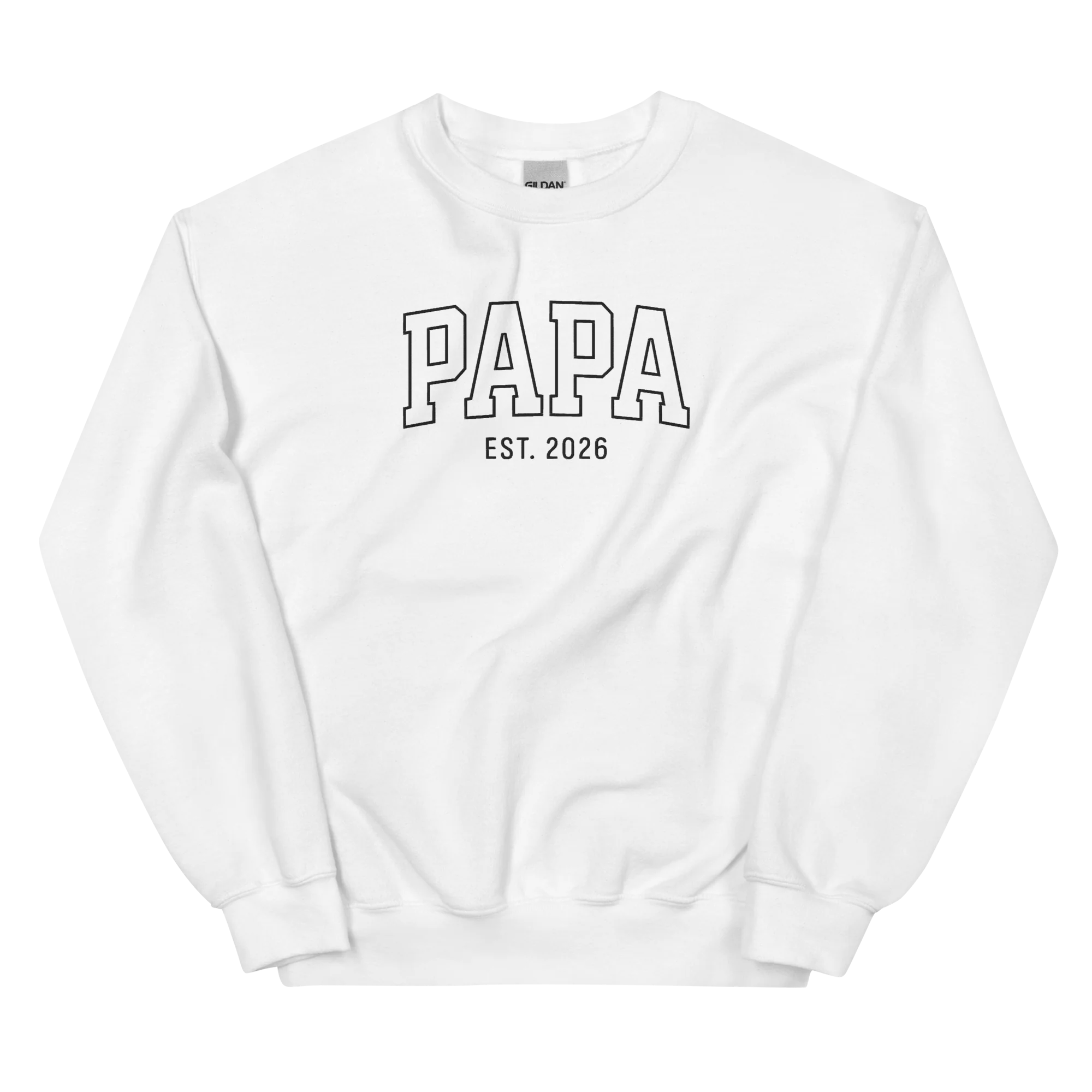 CUSTOM YEAR Papa Father Varsity Embroidered Sweatshirt - Image 6