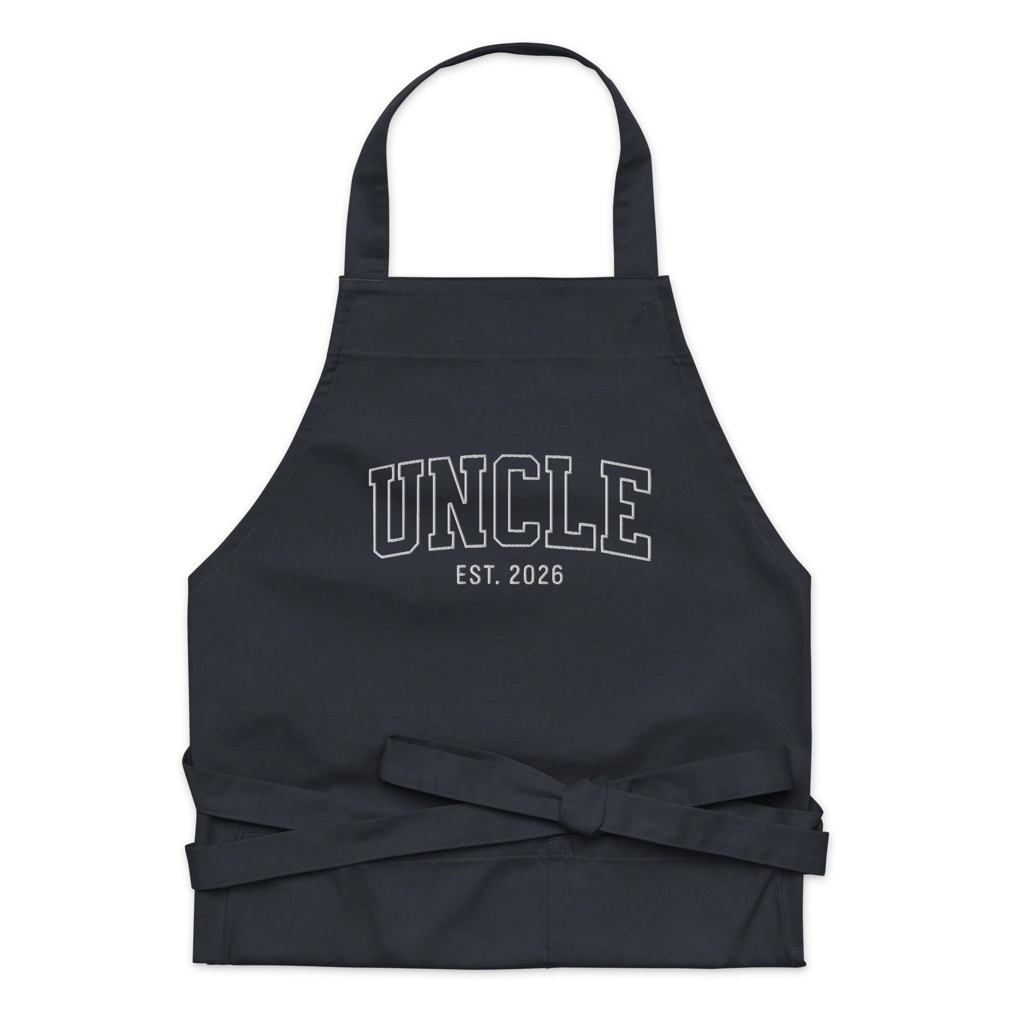 CUSTOM YEAR Uncle Embroidered Organic Cotton Apron - Image 3