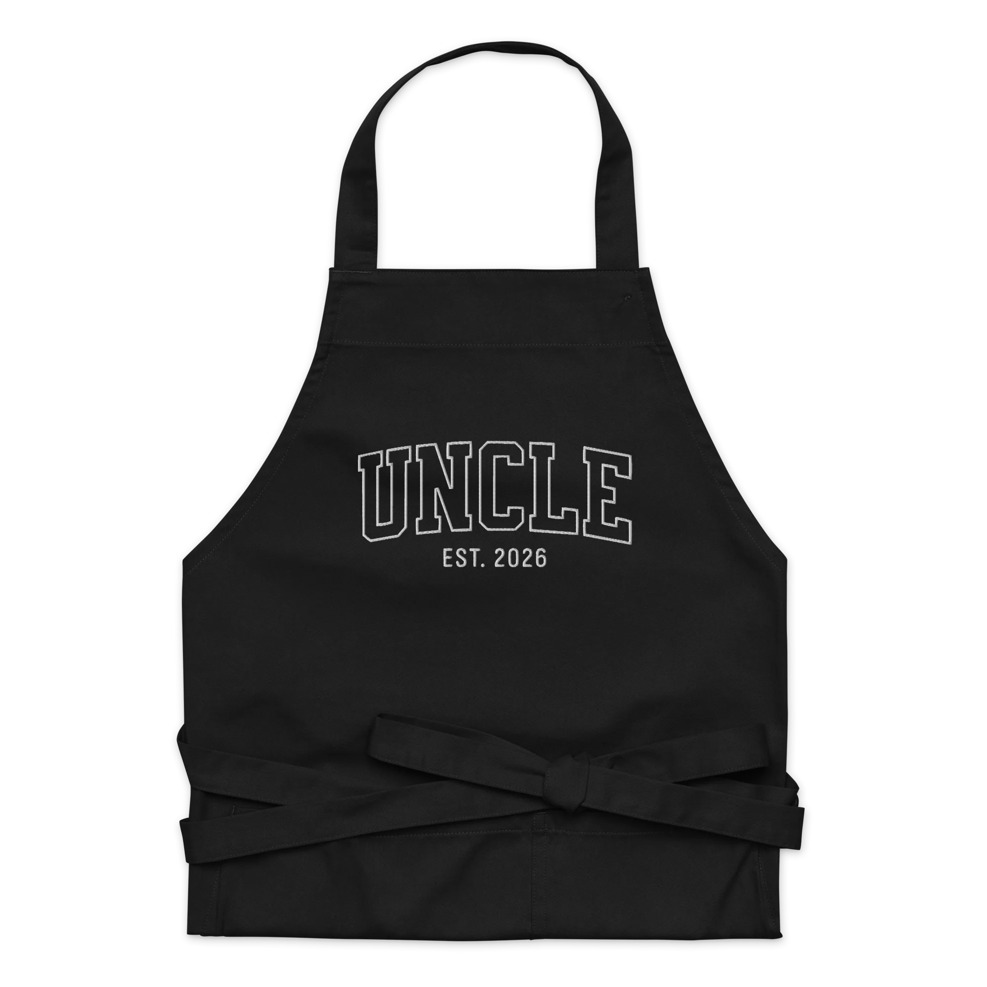 CUSTOM YEAR Uncle Embroidered Organic Cotton Apron - Image 4