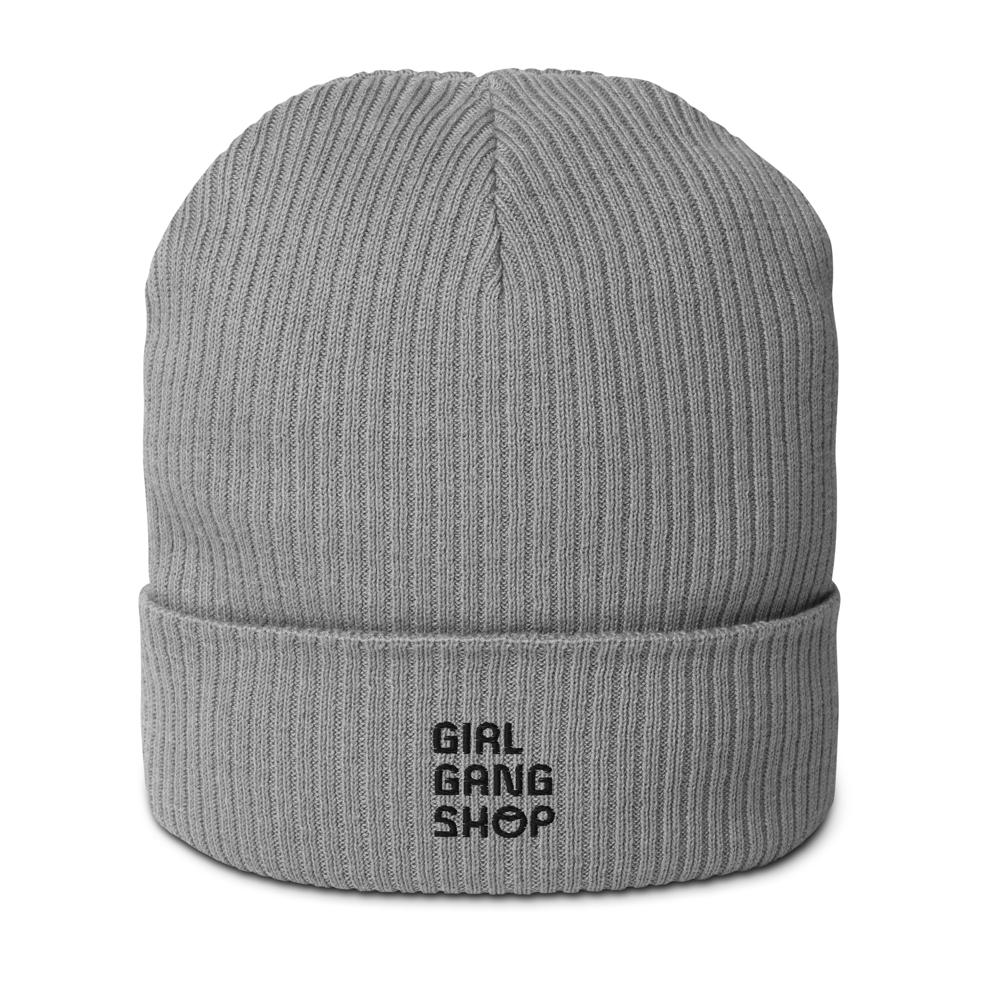 CUSTOM YOUR LOGO Embroidered Organic Ribbed Beanie - Image 4