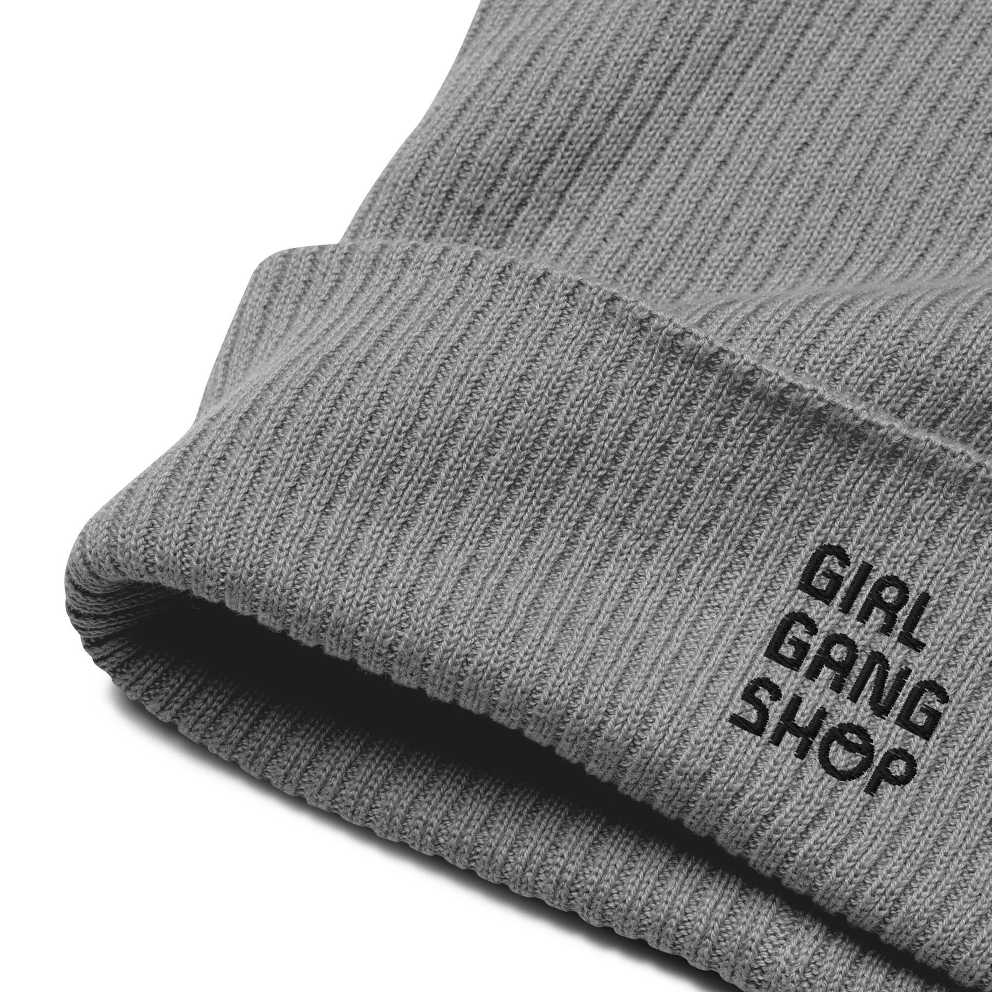 CUSTOM YOUR LOGO Embroidered Organic Ribbed Beanie - Image 5