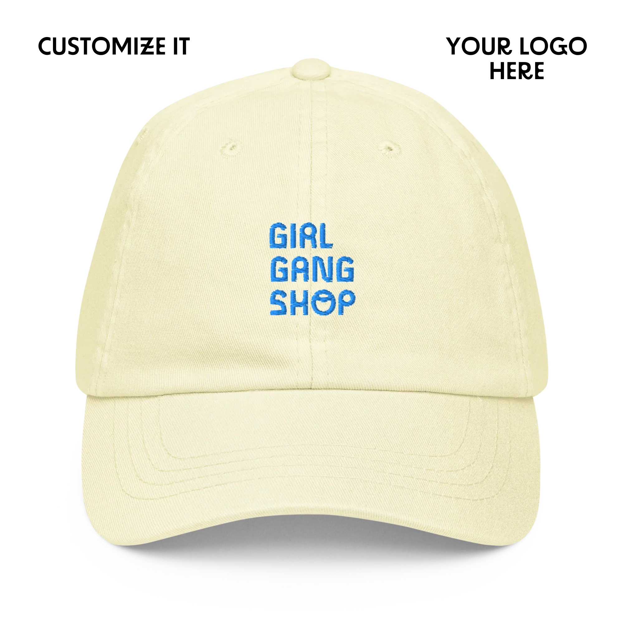 CUSTOM YOUR LOGO Embroidered Pastel Baseball Cap