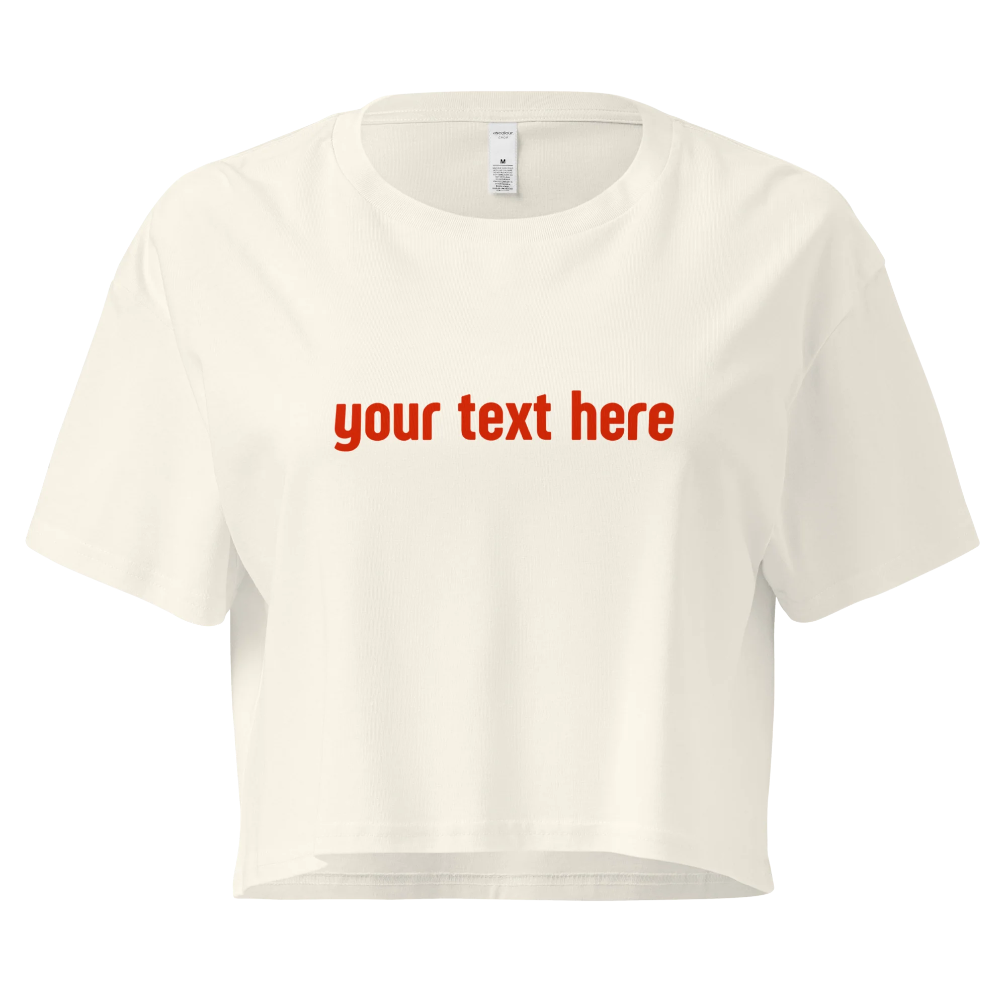 CUSTOM Your Text Crop Tee - Image 3