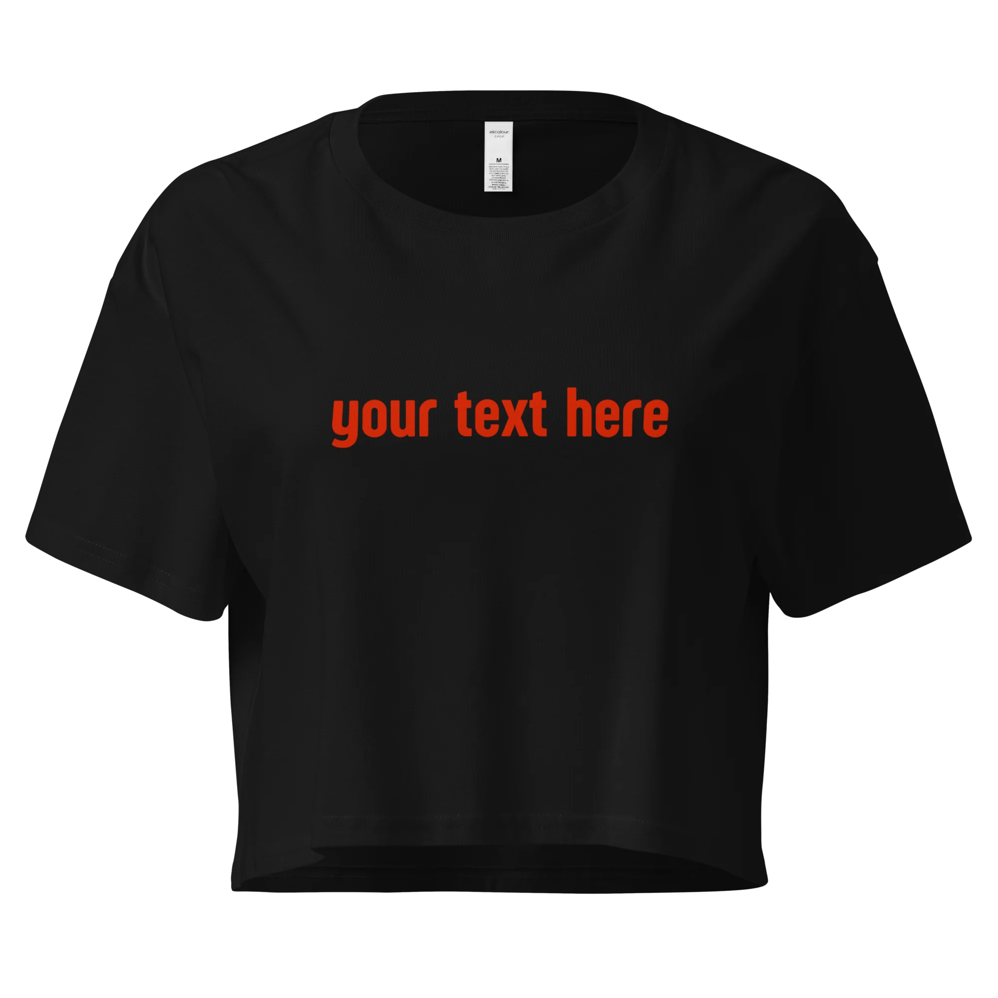 CUSTOM Your Text Crop Tee - Image 4
