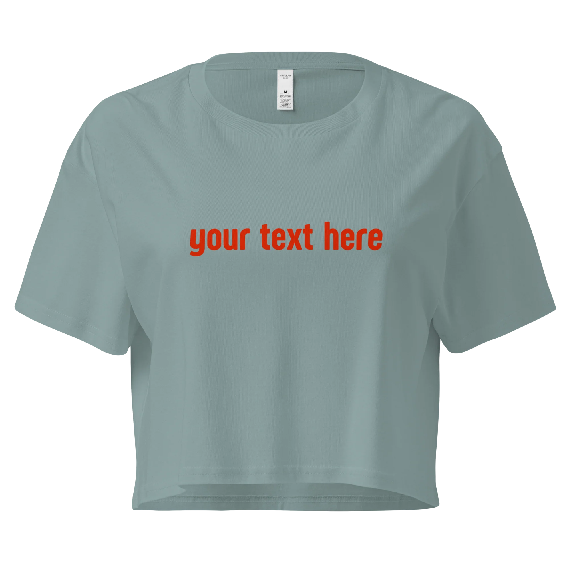 CUSTOM Your Text Crop Tee - Image 8