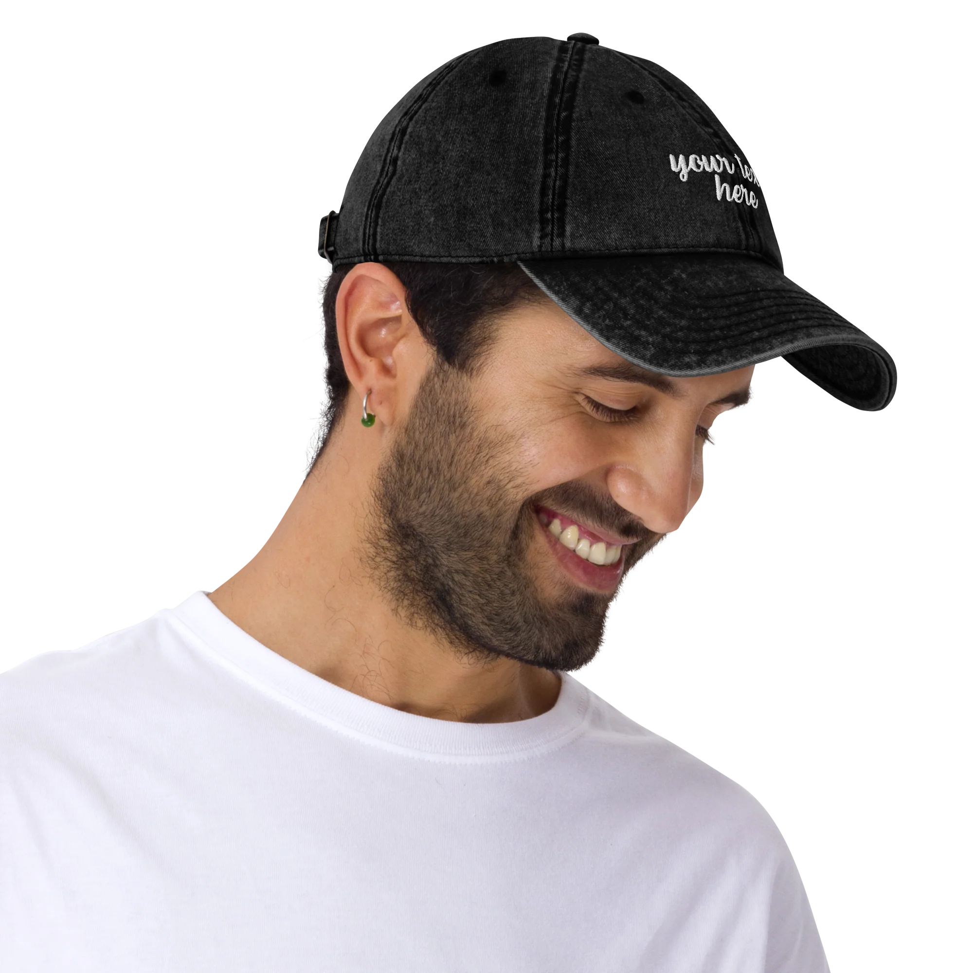 CUSTOM Your Text Cursive Embroidered Vintage Cap - Image 6
