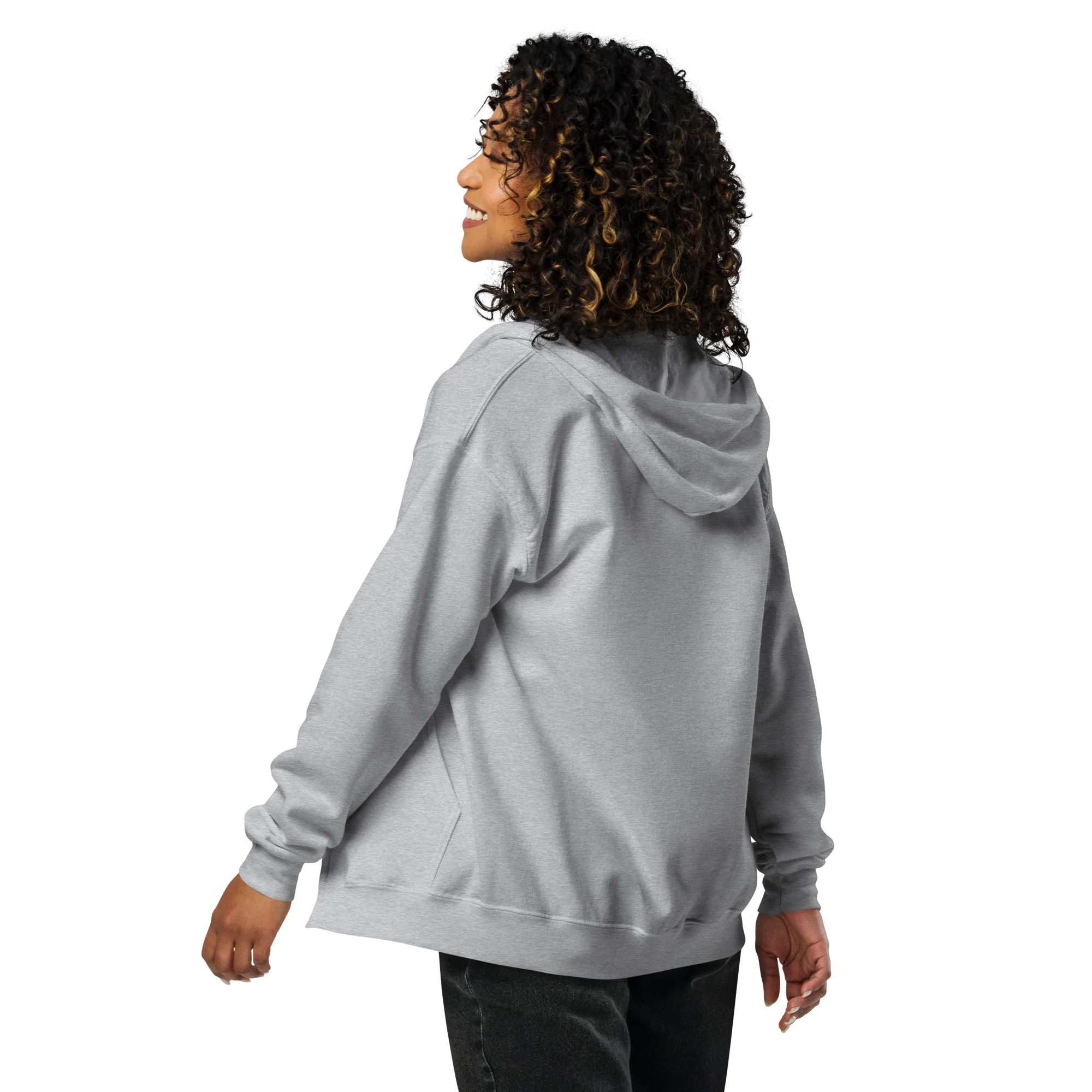 CUSTOM Your Text Cursive Embroidered Zip-Up Hoodie - Image 9