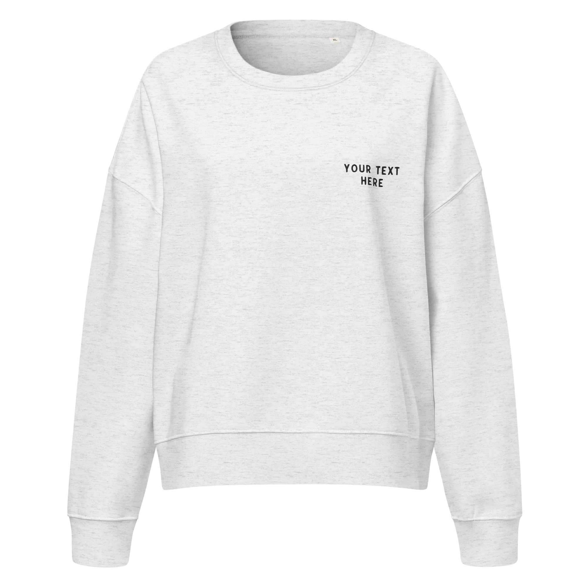 CUSTOM Your Text Embroidered Women’s Organic Sweatshirt - Image 8
