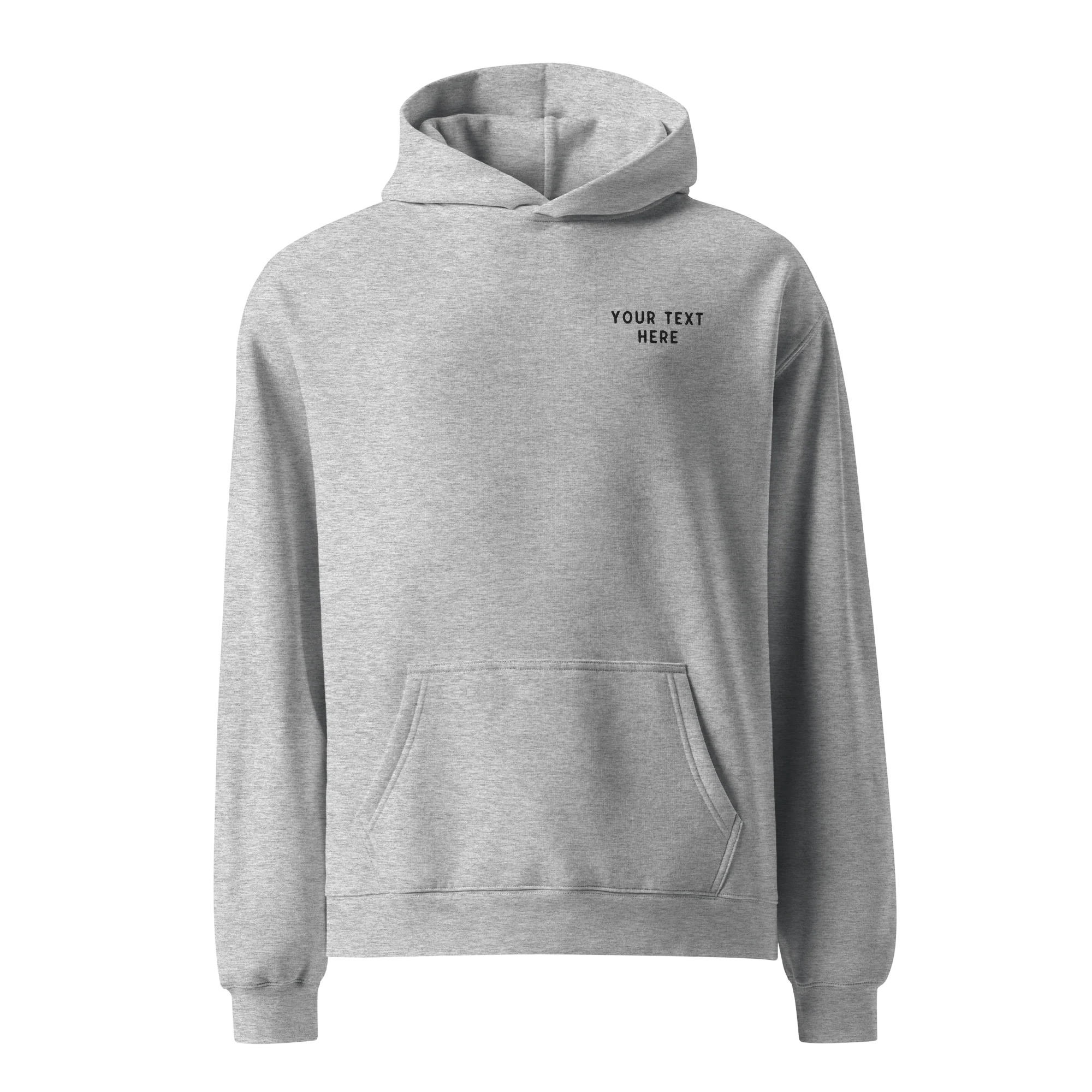 CUSTOM Your Text Embroidered Premium Oversized Hoodie - Image 3